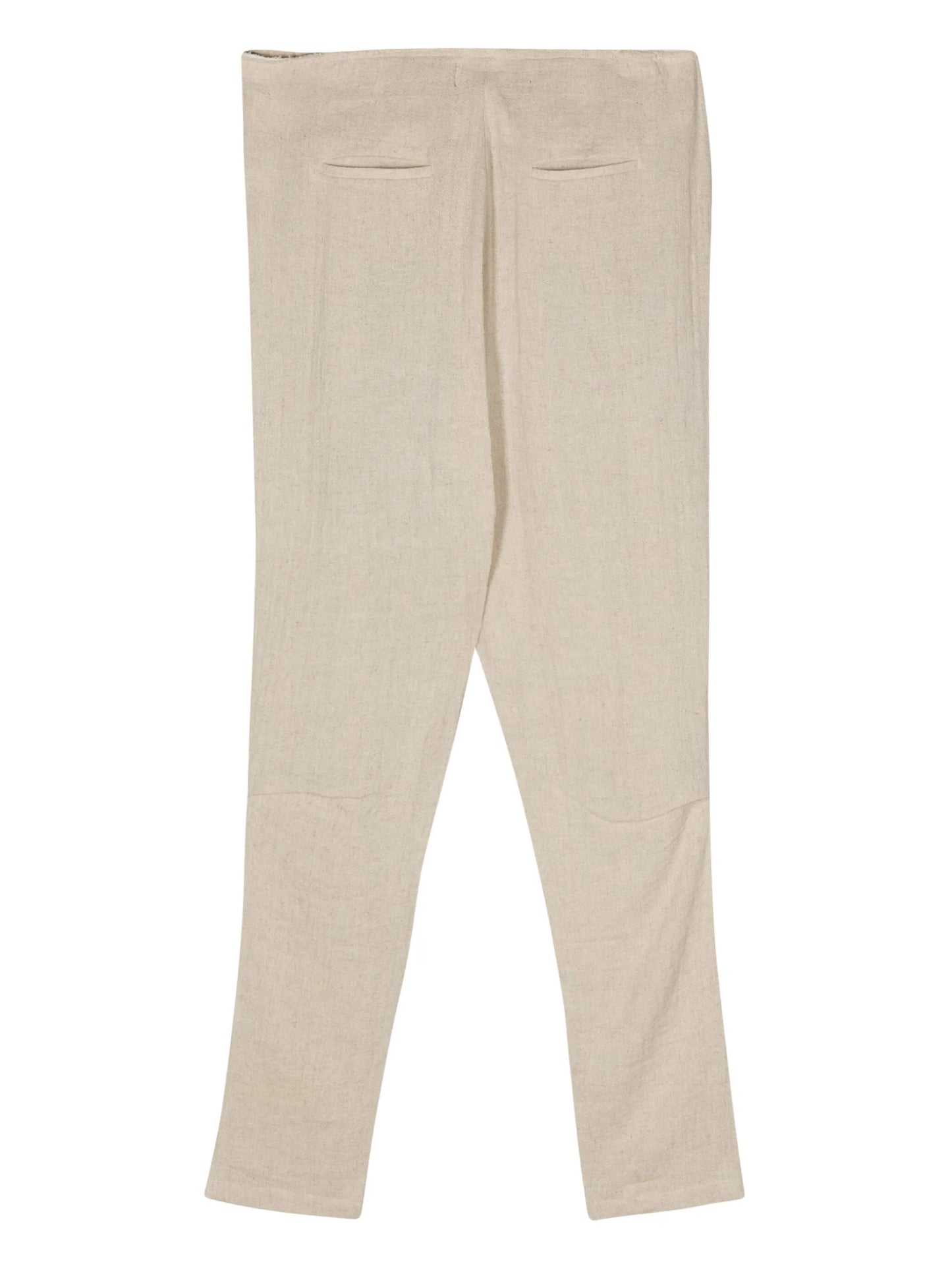 high-waisted tapered trousers