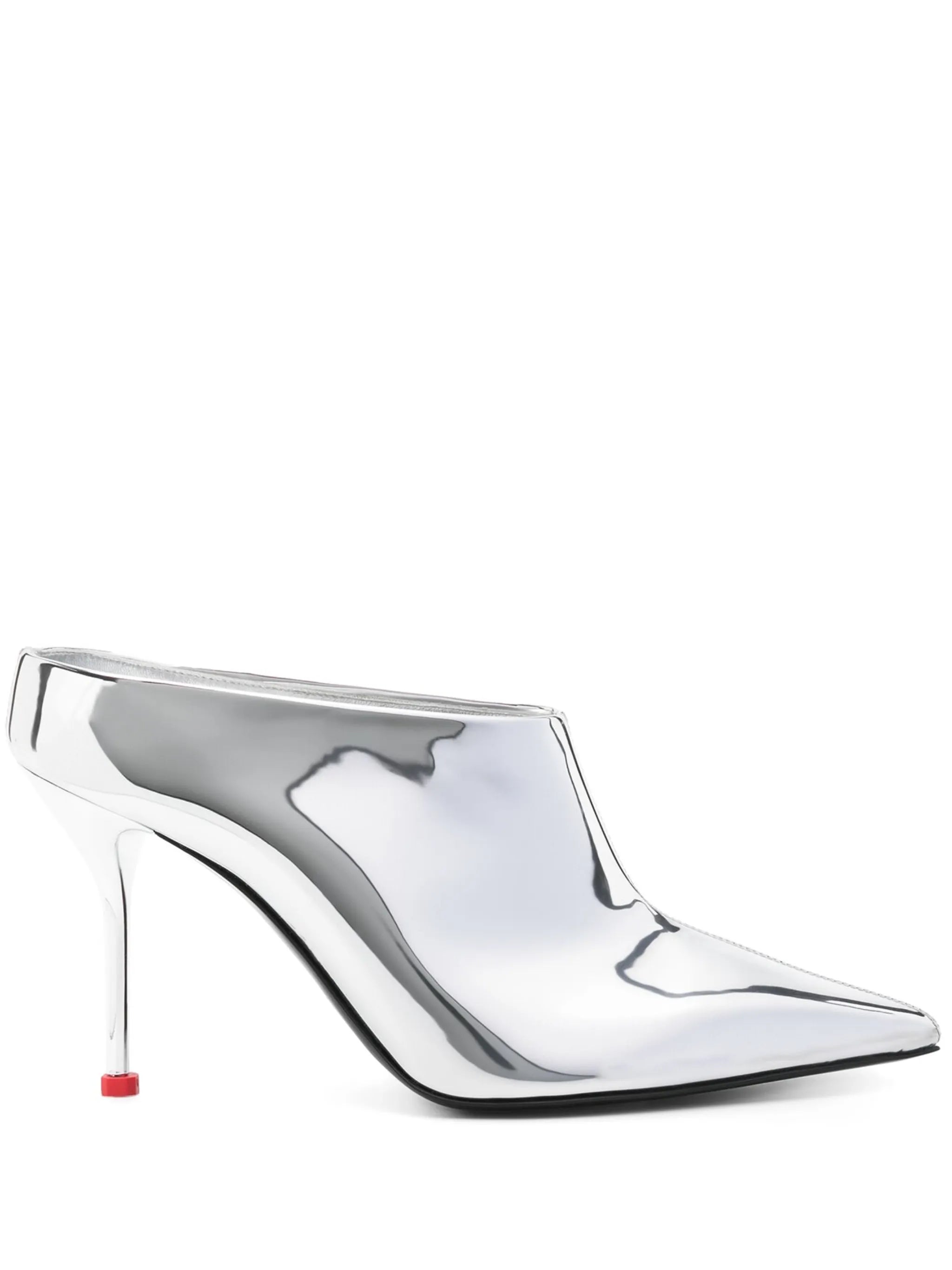 95mm metallic mules