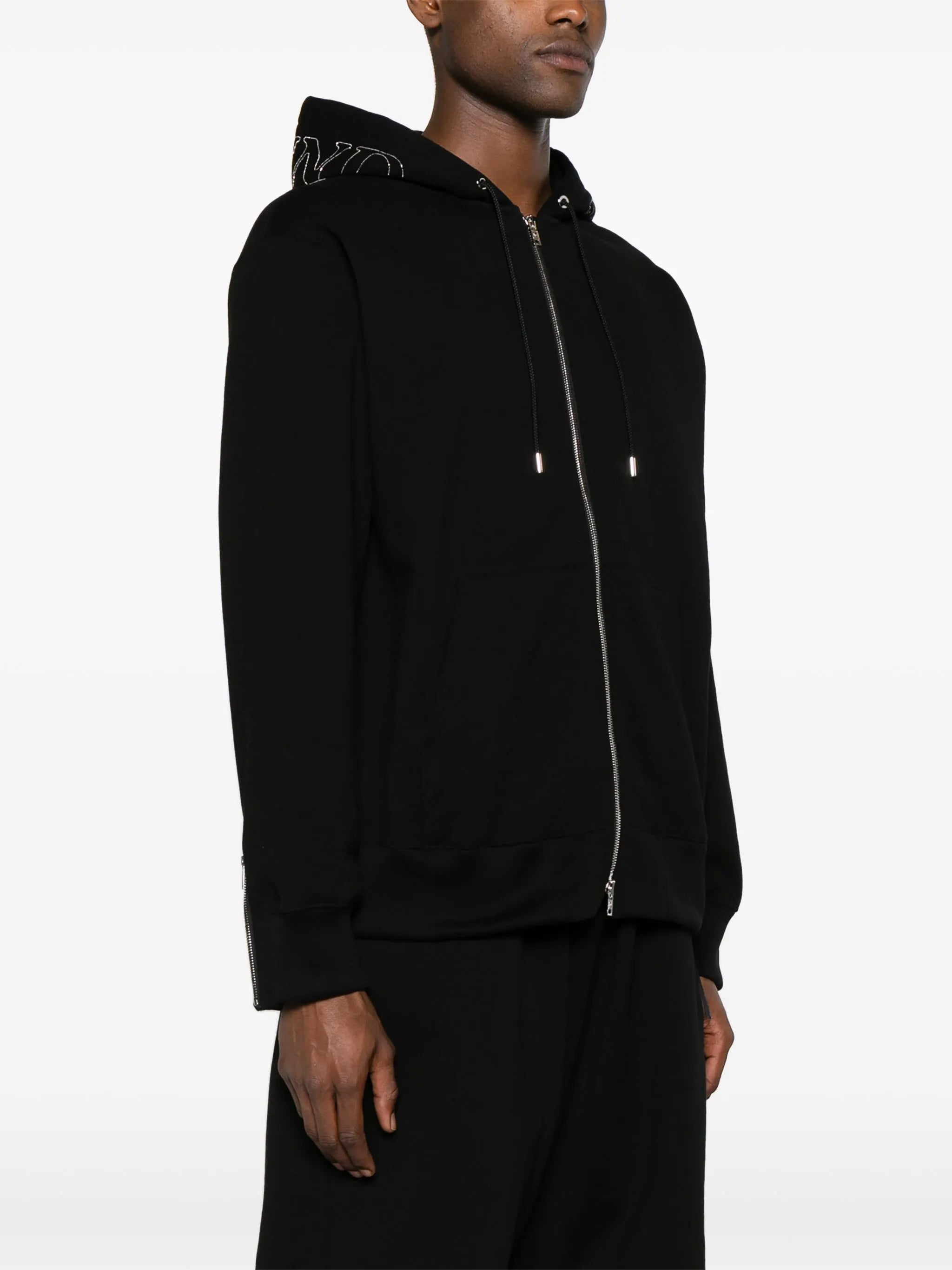 ball-chain logo-appliqué hoodie