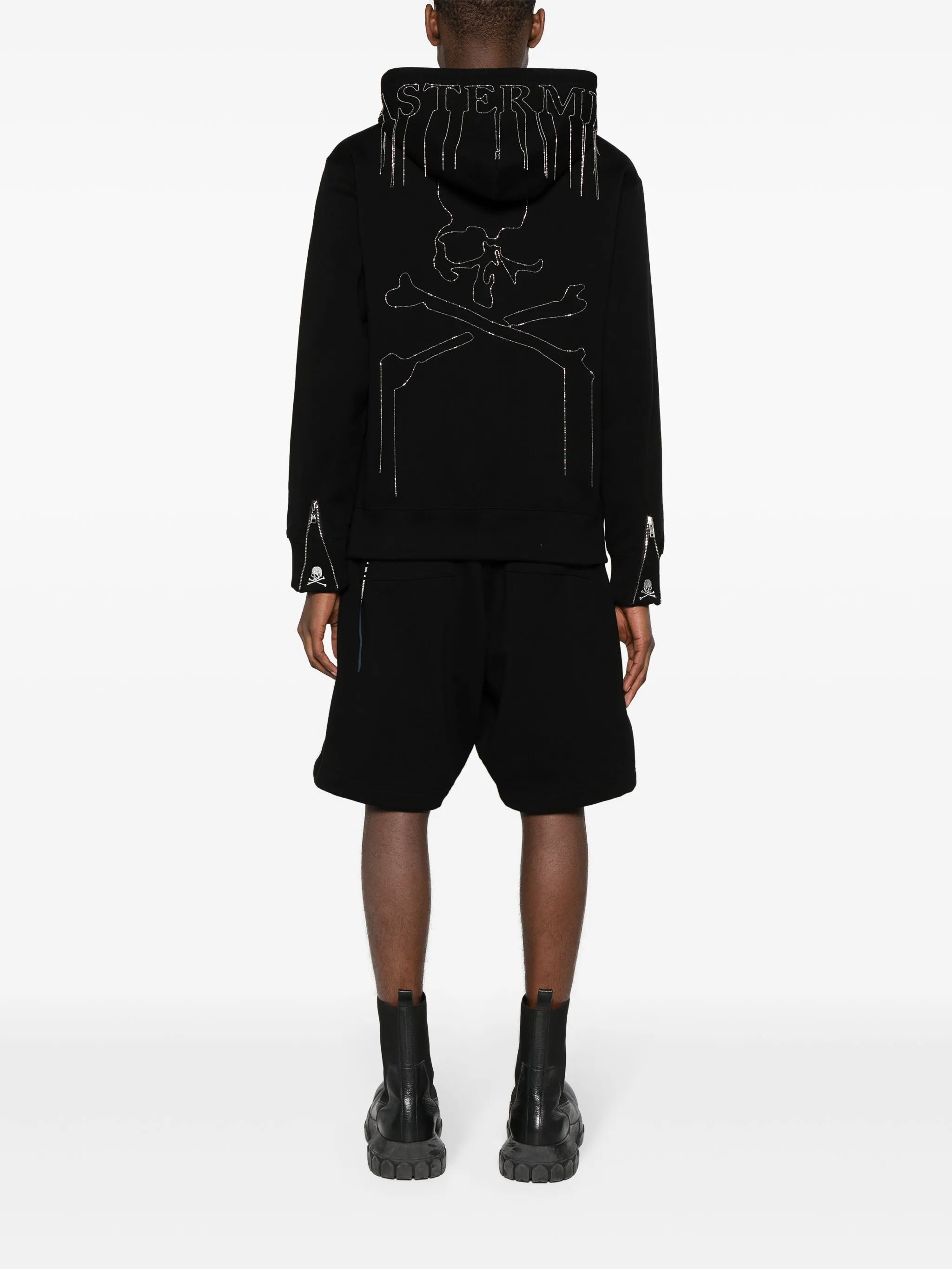 ball-chain logo-appliqué hoodie