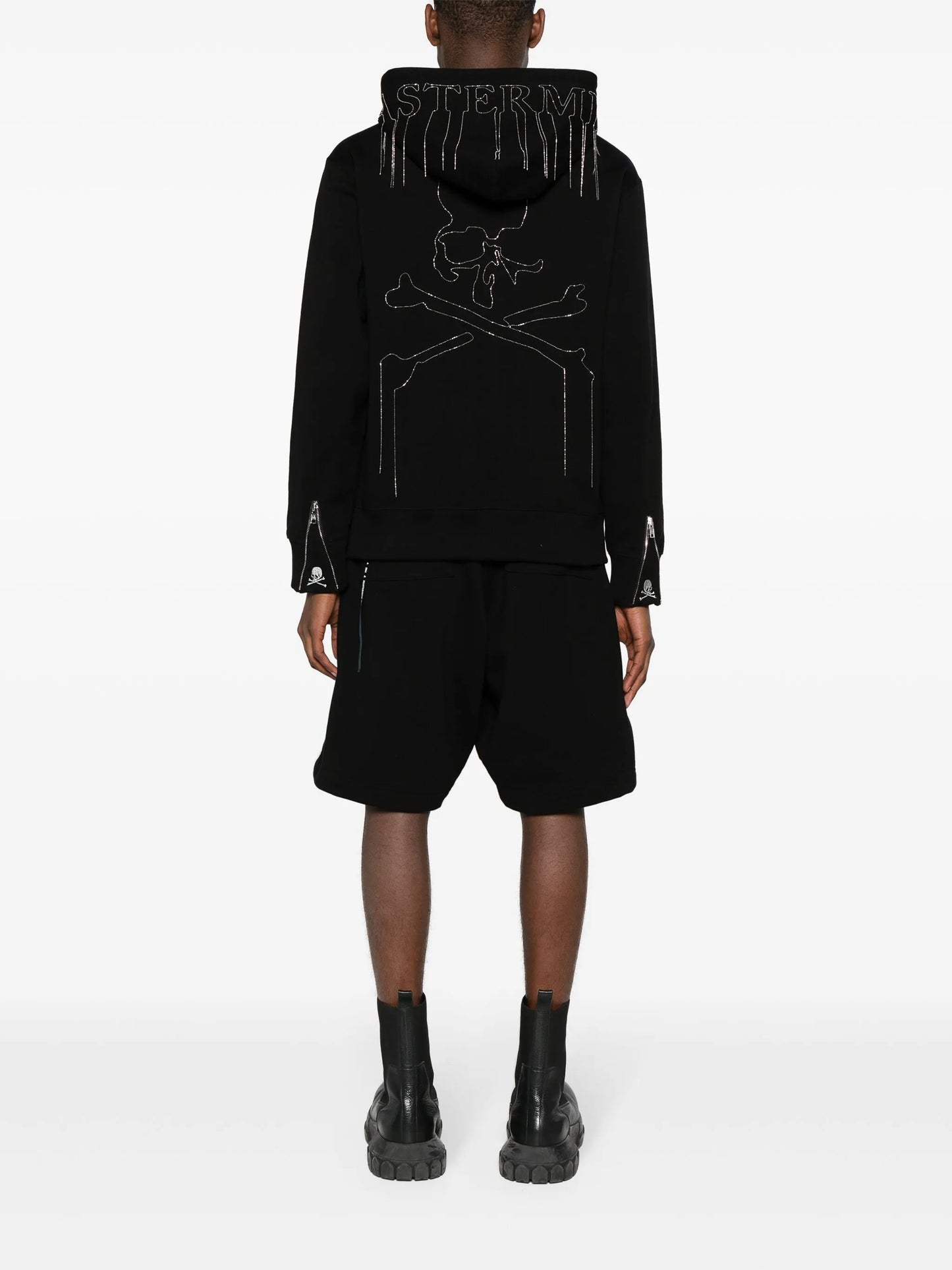 ball-chain logo-appliqué hoodie