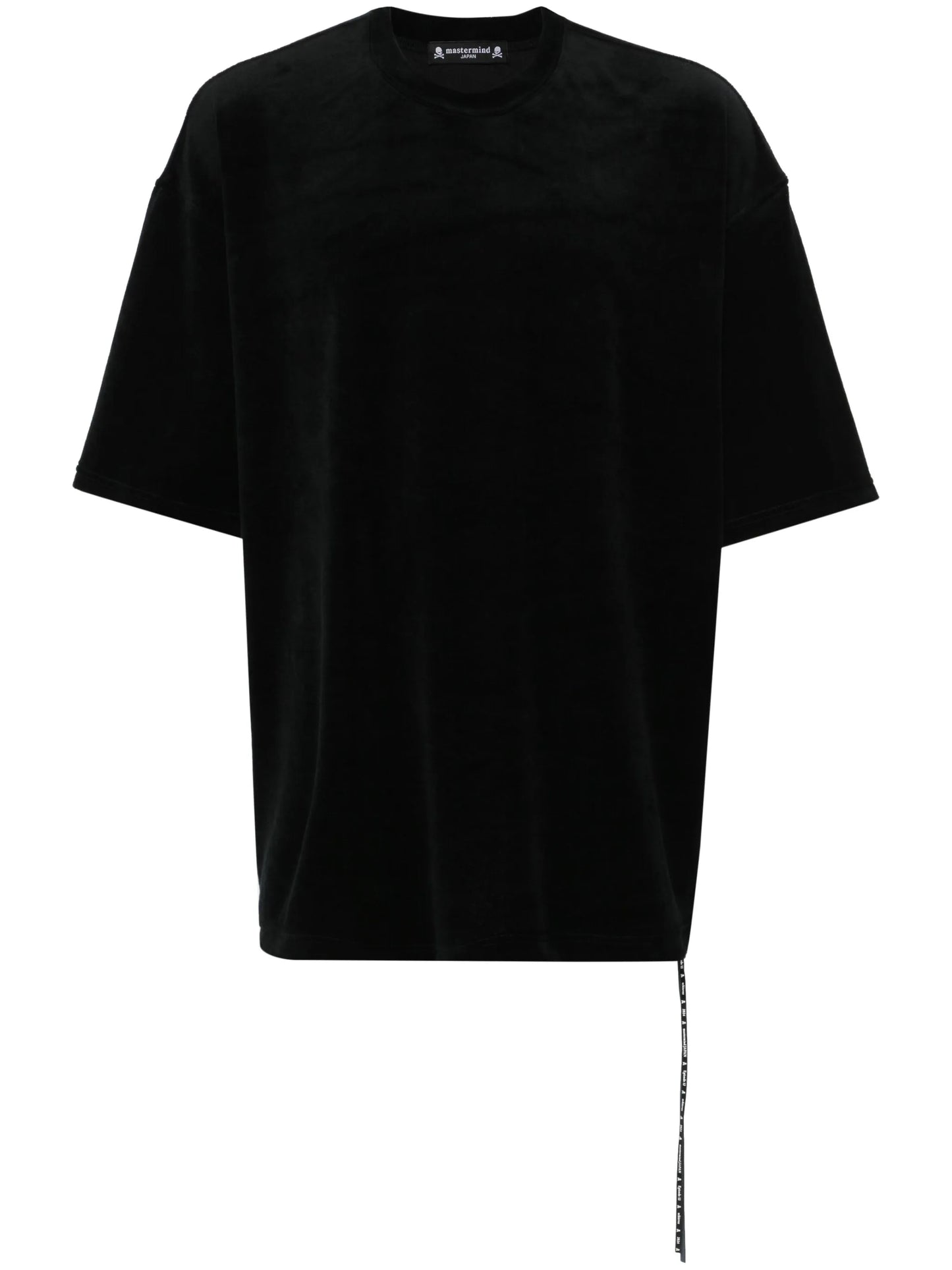 bleached-skull velour T-shirt