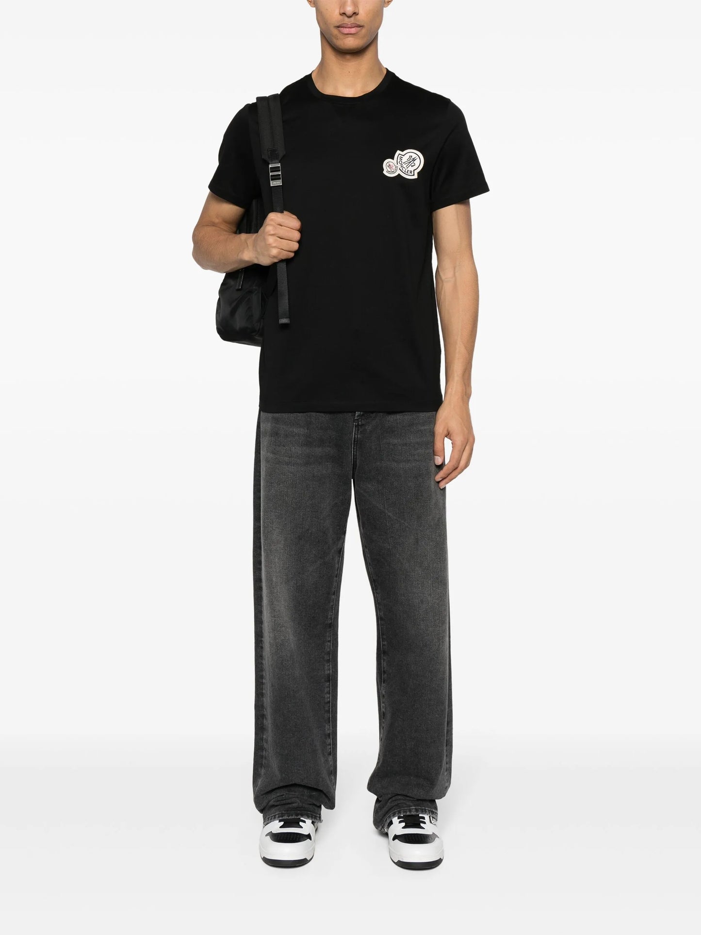 logo-patch cotton T-shirt
