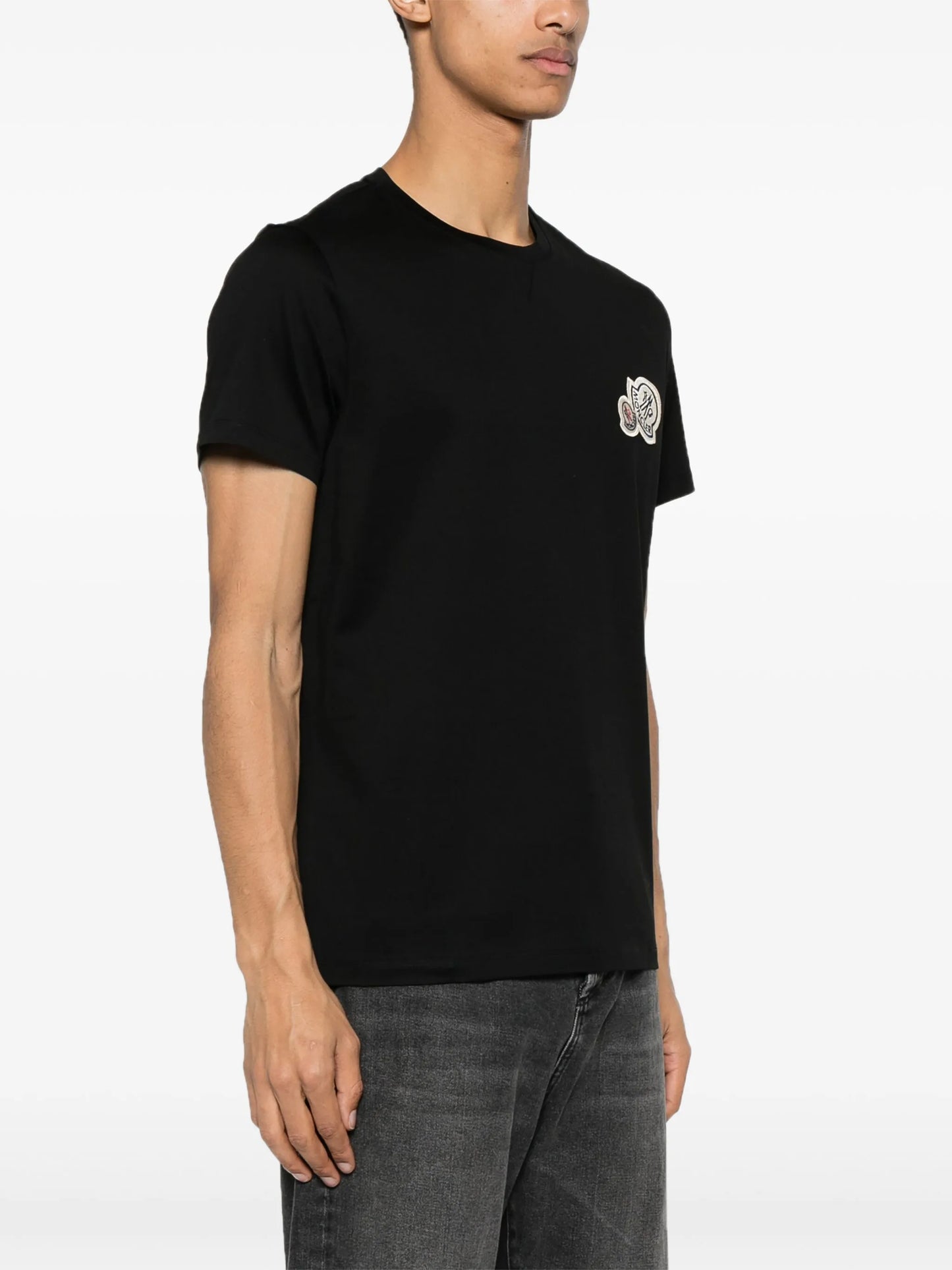 logo-patch cotton T-shirt