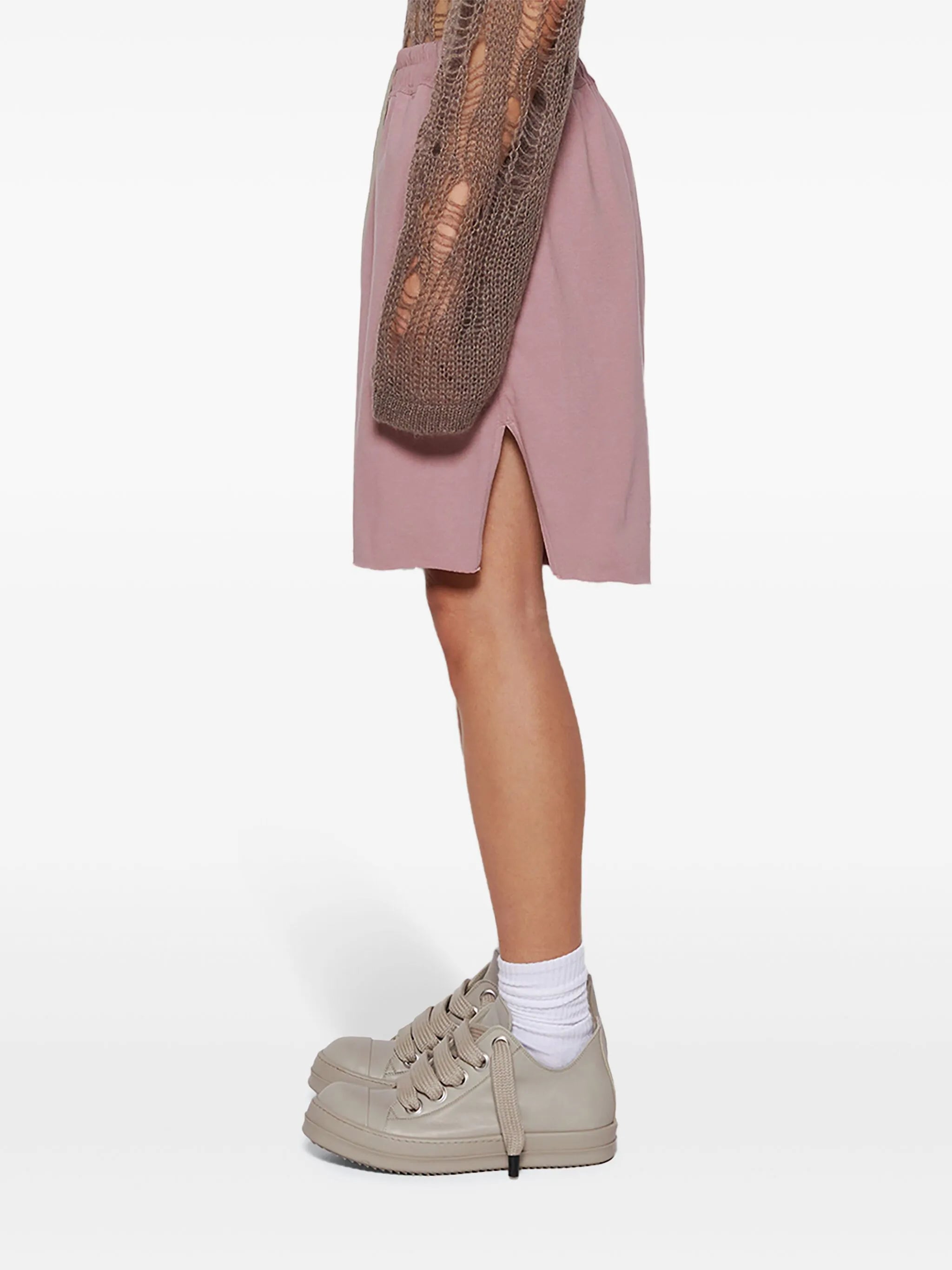 drop-crotch drawstring shorts