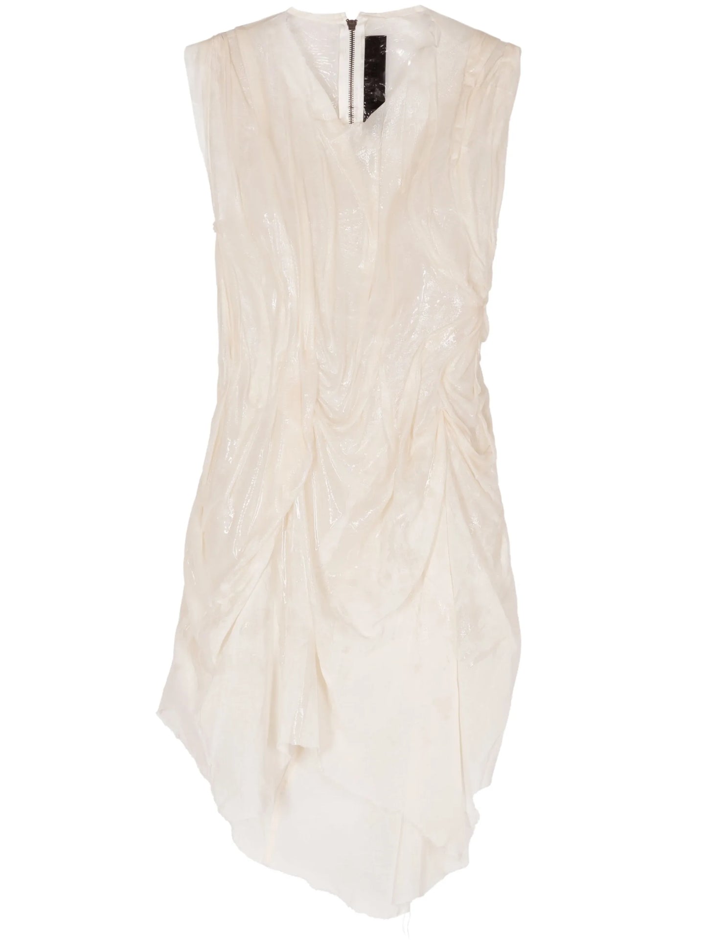 wet-effect asymmetric dress