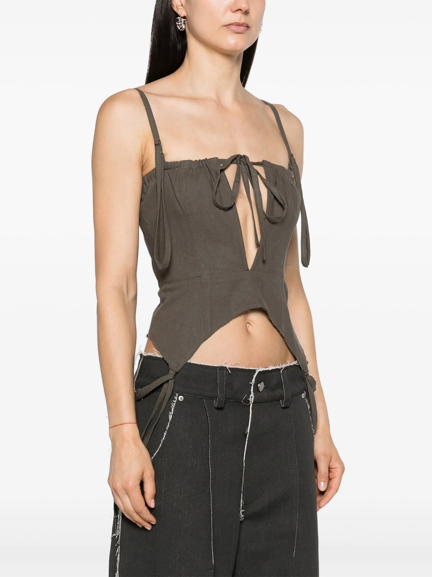 cut-out corset top