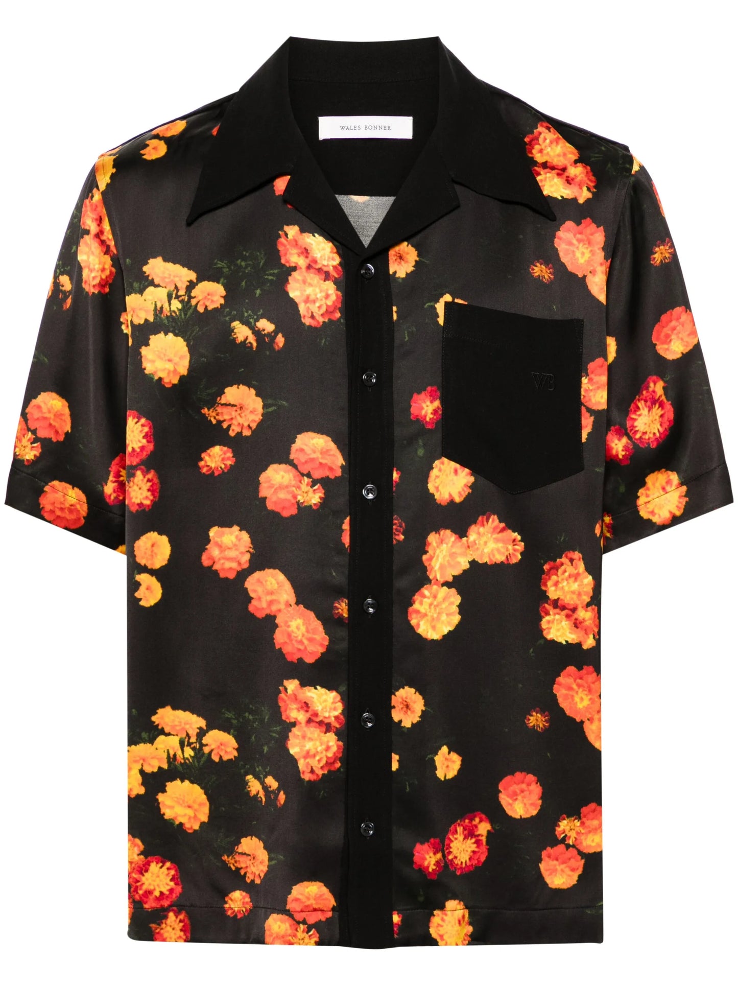 Highlife floral-print satin shirt