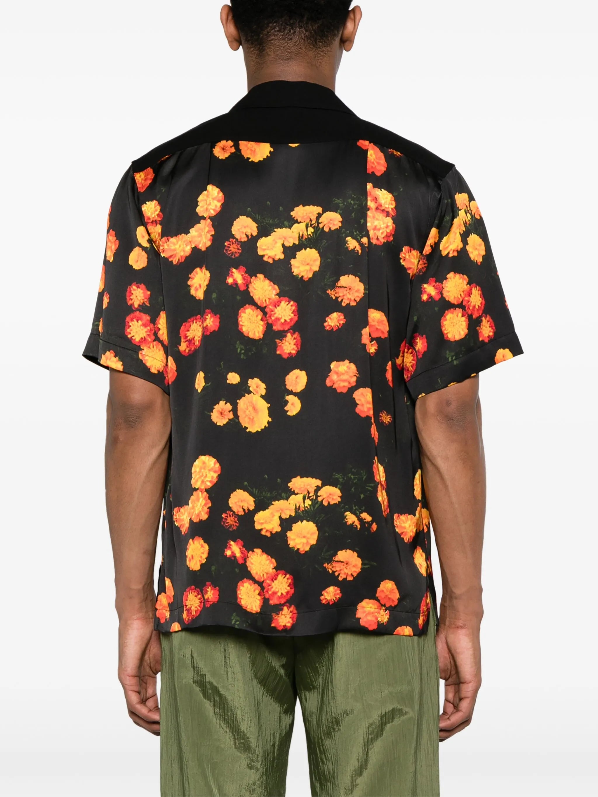 Highlife floral-print satin shirt