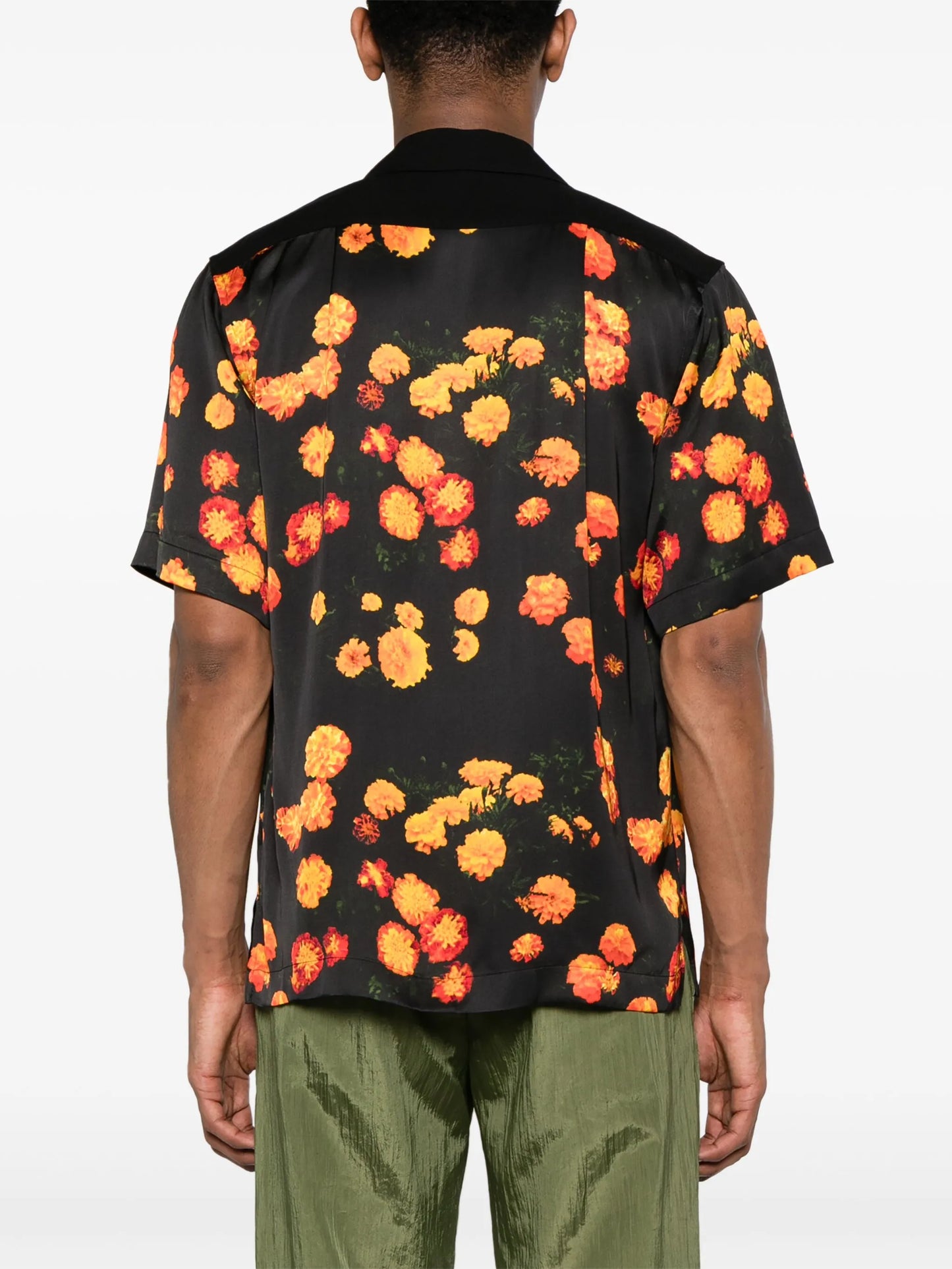 Highlife floral-print satin shirt