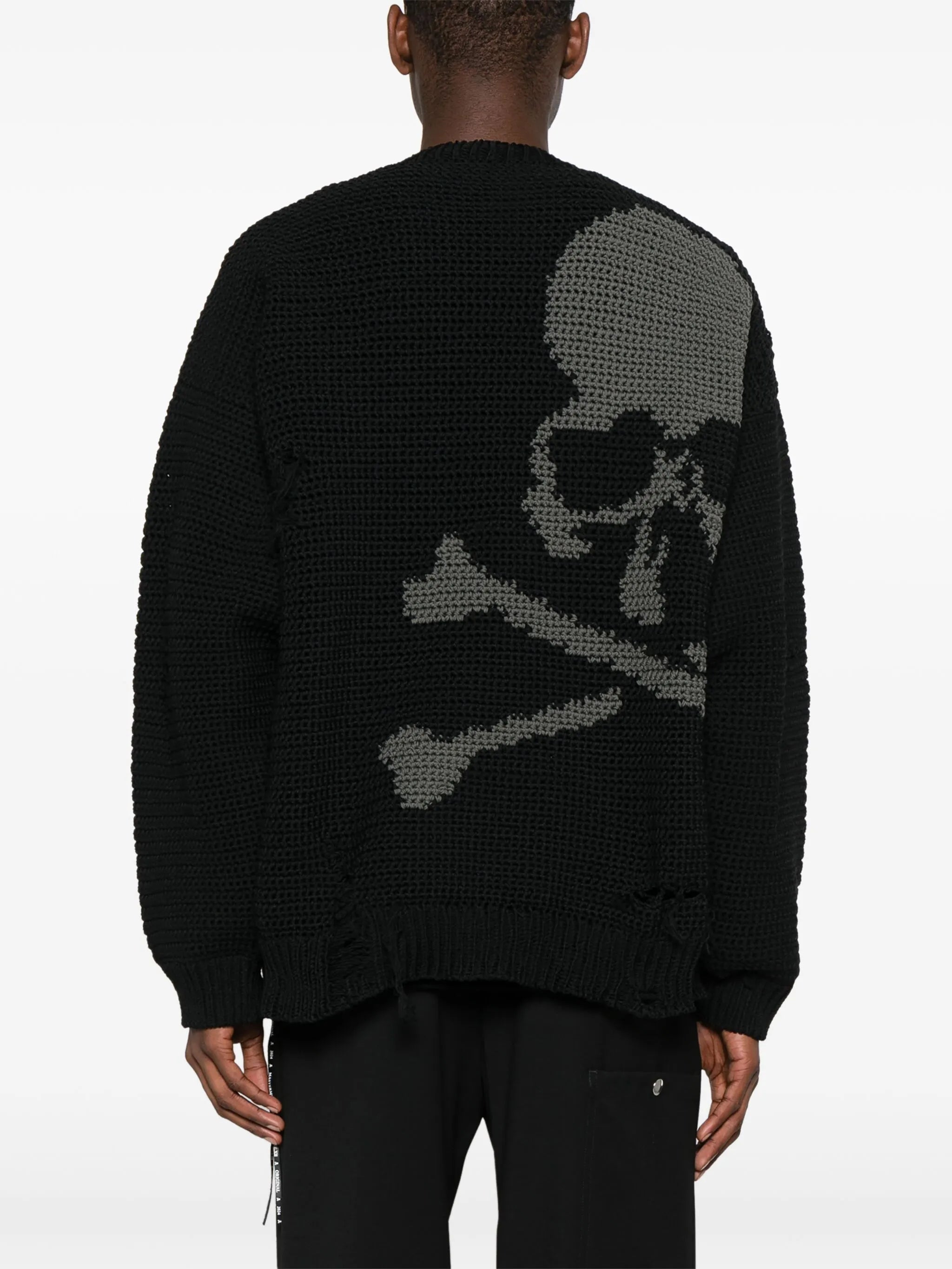 Skull chunky-knit cardigan