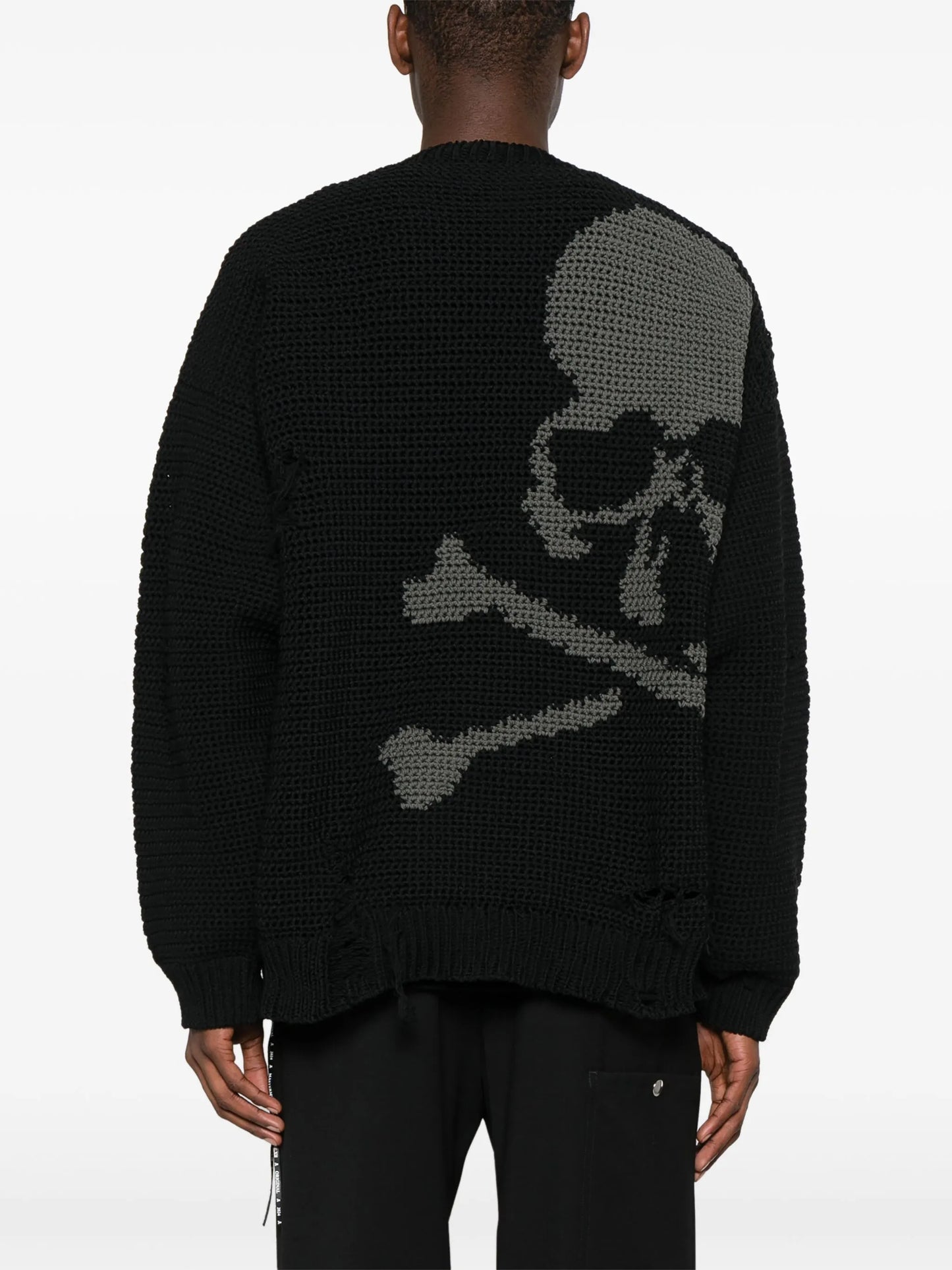 Skull chunky-knit cardigan