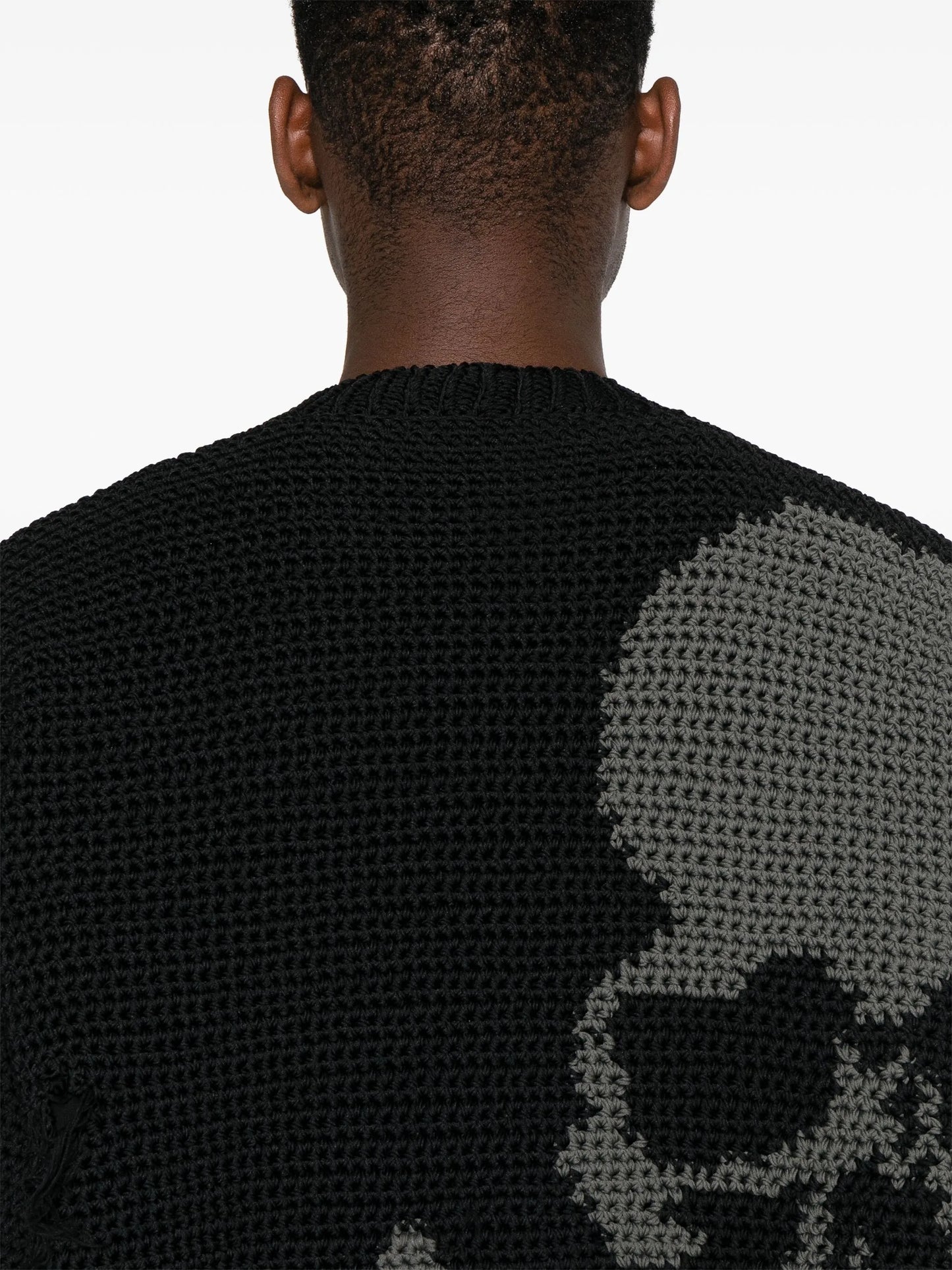 Skull chunky-knit cardigan
