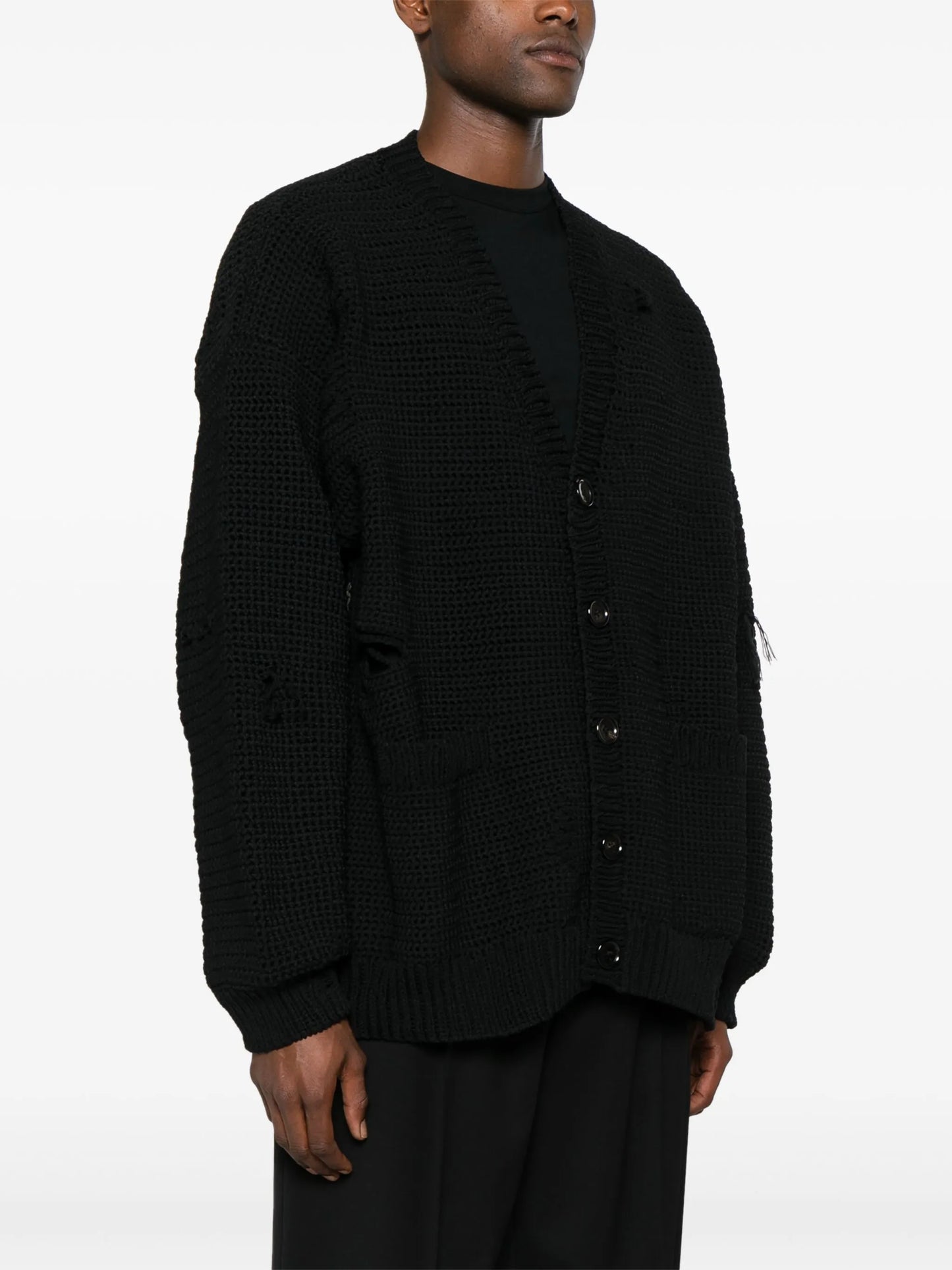 Skull chunky-knit cardigan
