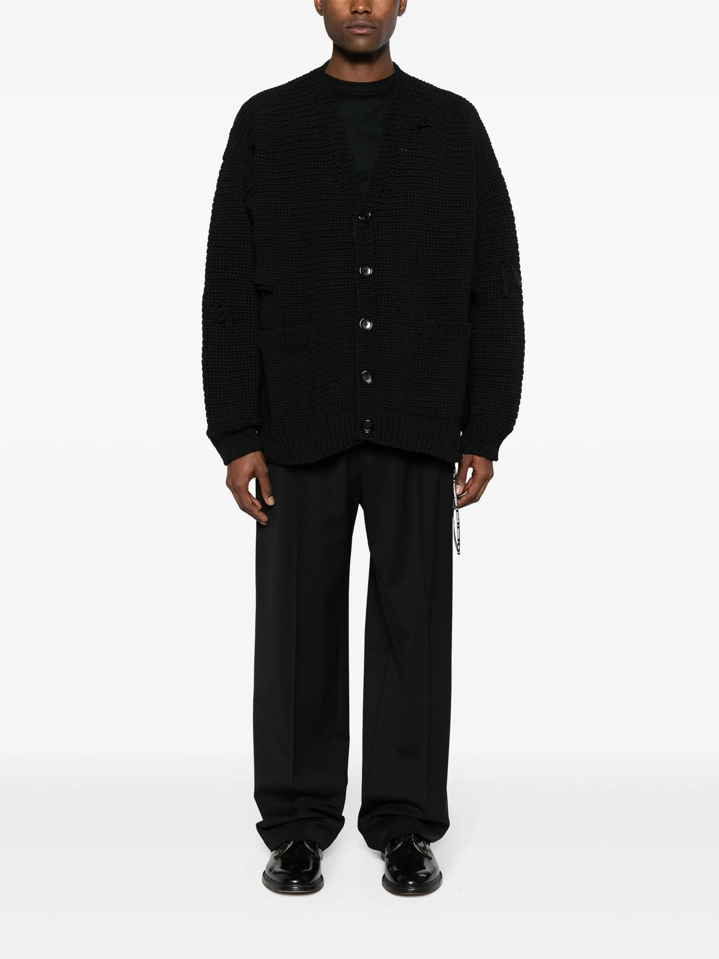 Skull chunky-knit cardigan