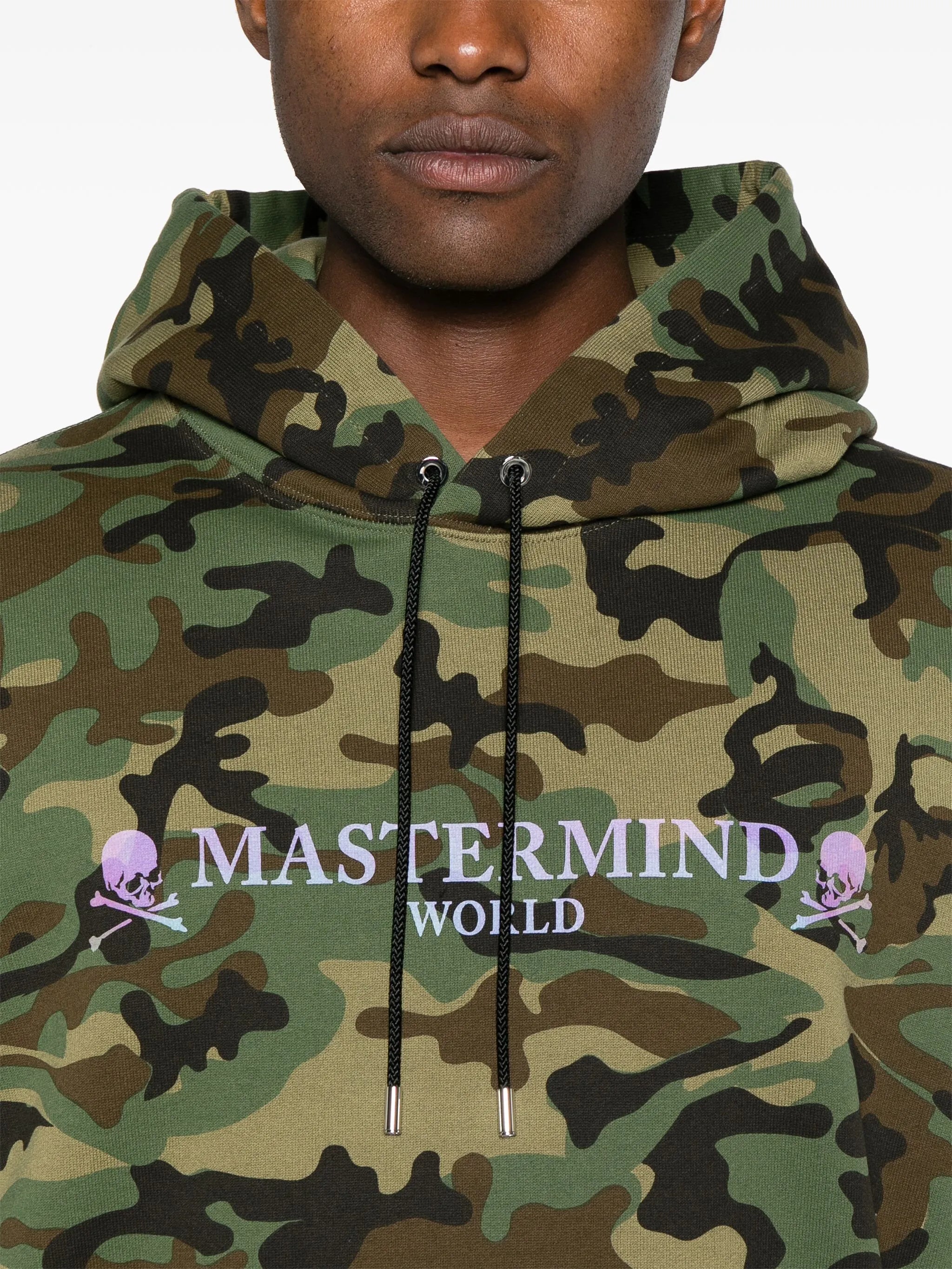 camouflage-print cotton hoodie