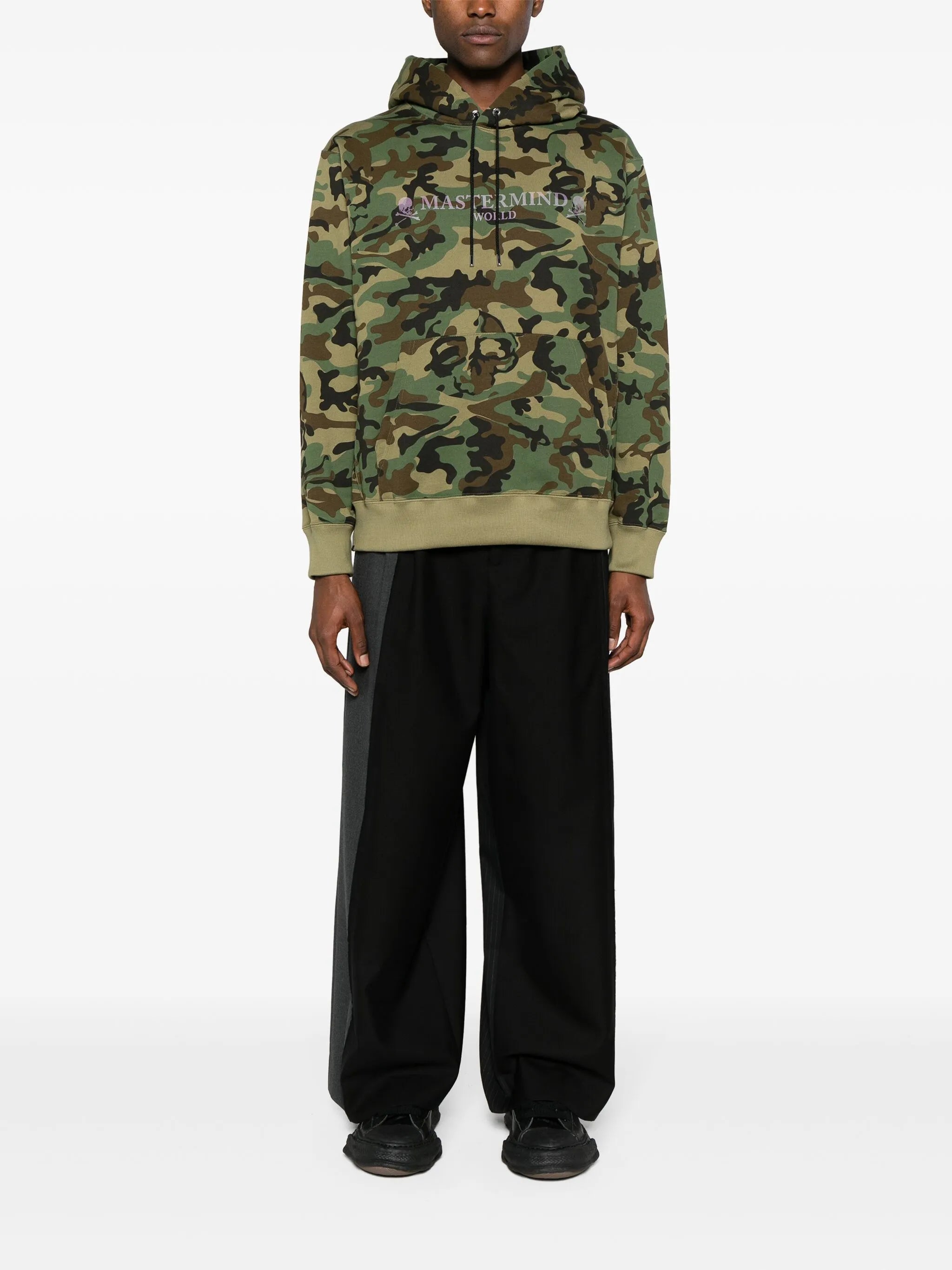 camouflage-print cotton hoodie