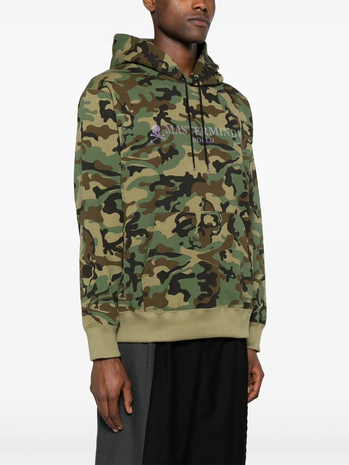 camouflage-print cotton hoodie