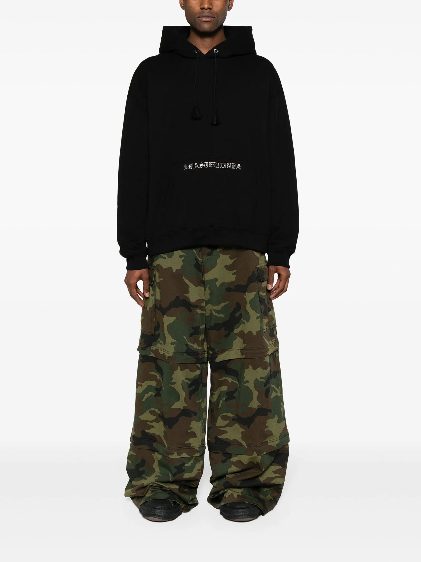 drop-shoulder cotton hoodie
