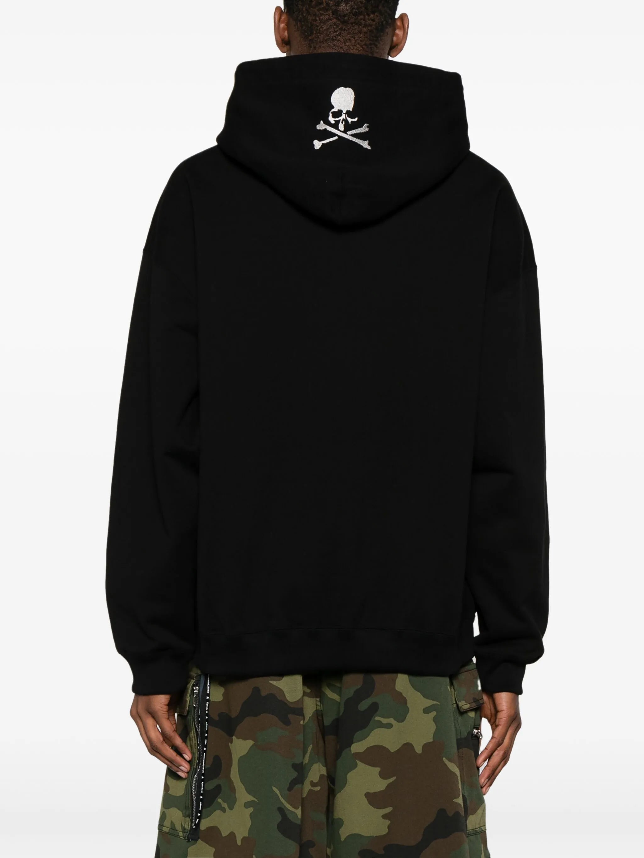 drop-shoulder cotton hoodie