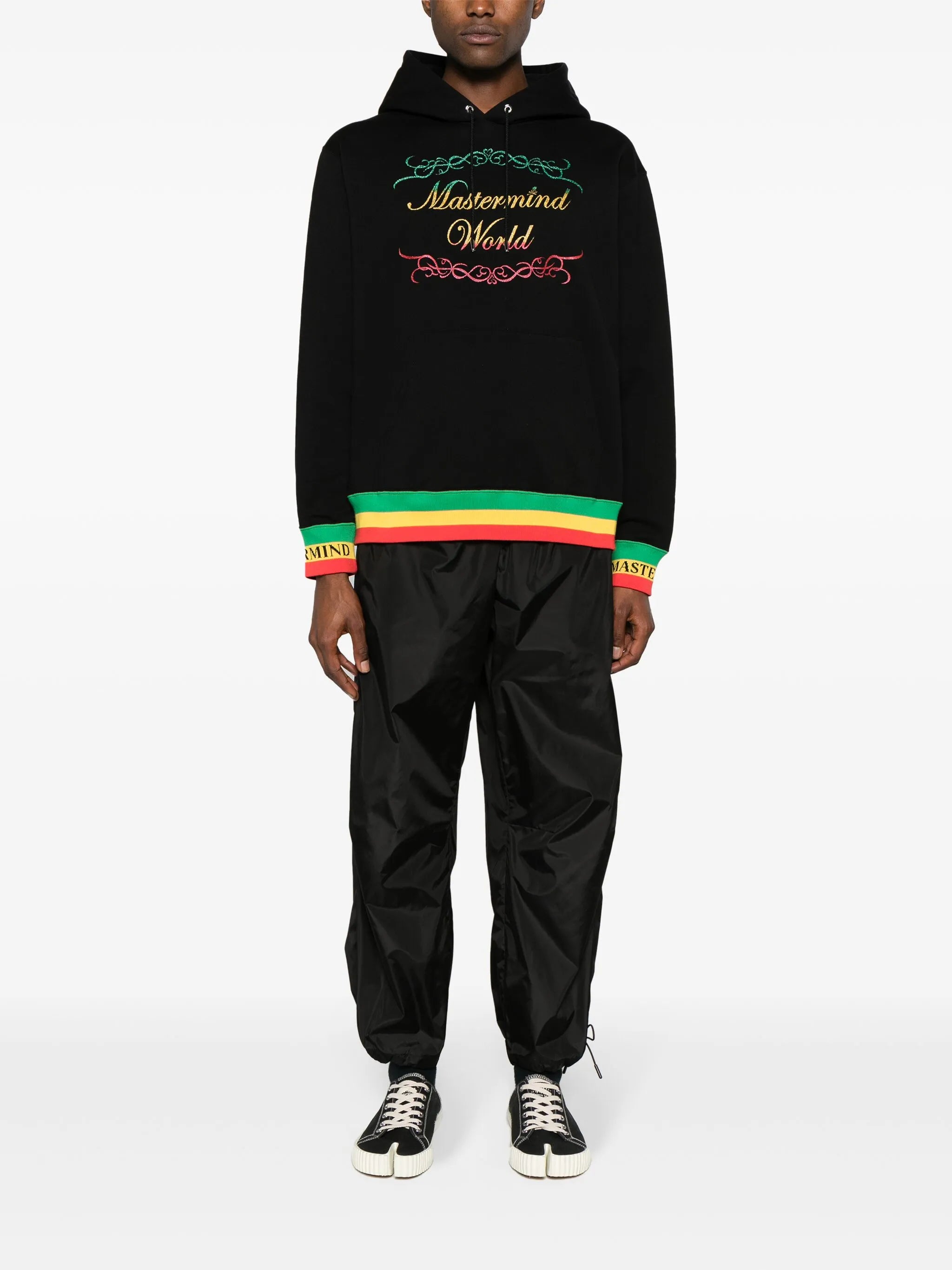 Rasta logo-print hoodie