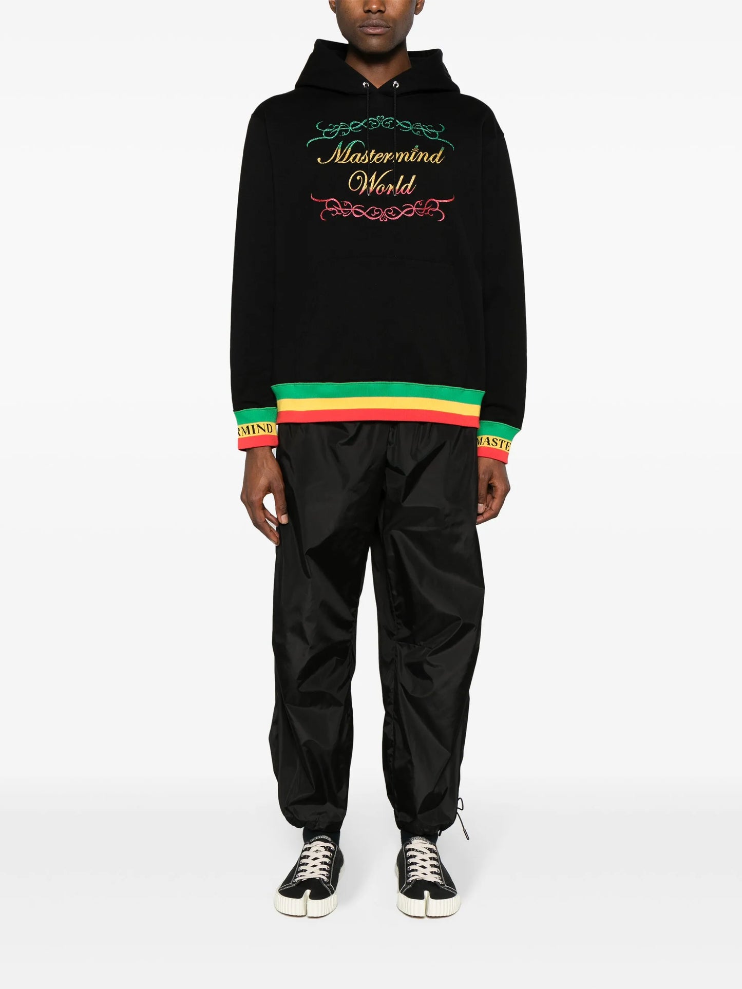 Rasta logo-print hoodie