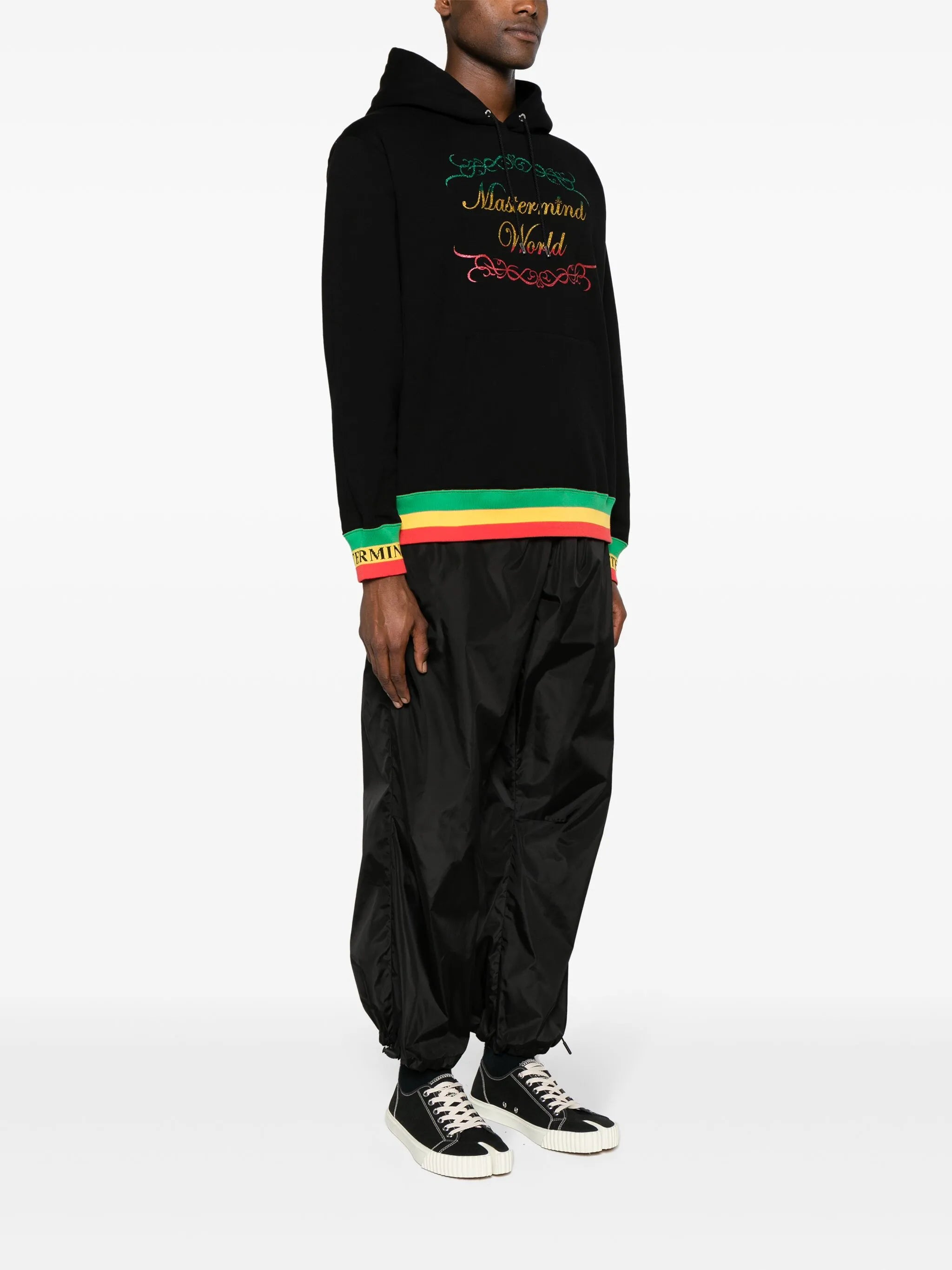 Rasta logo-print hoodie