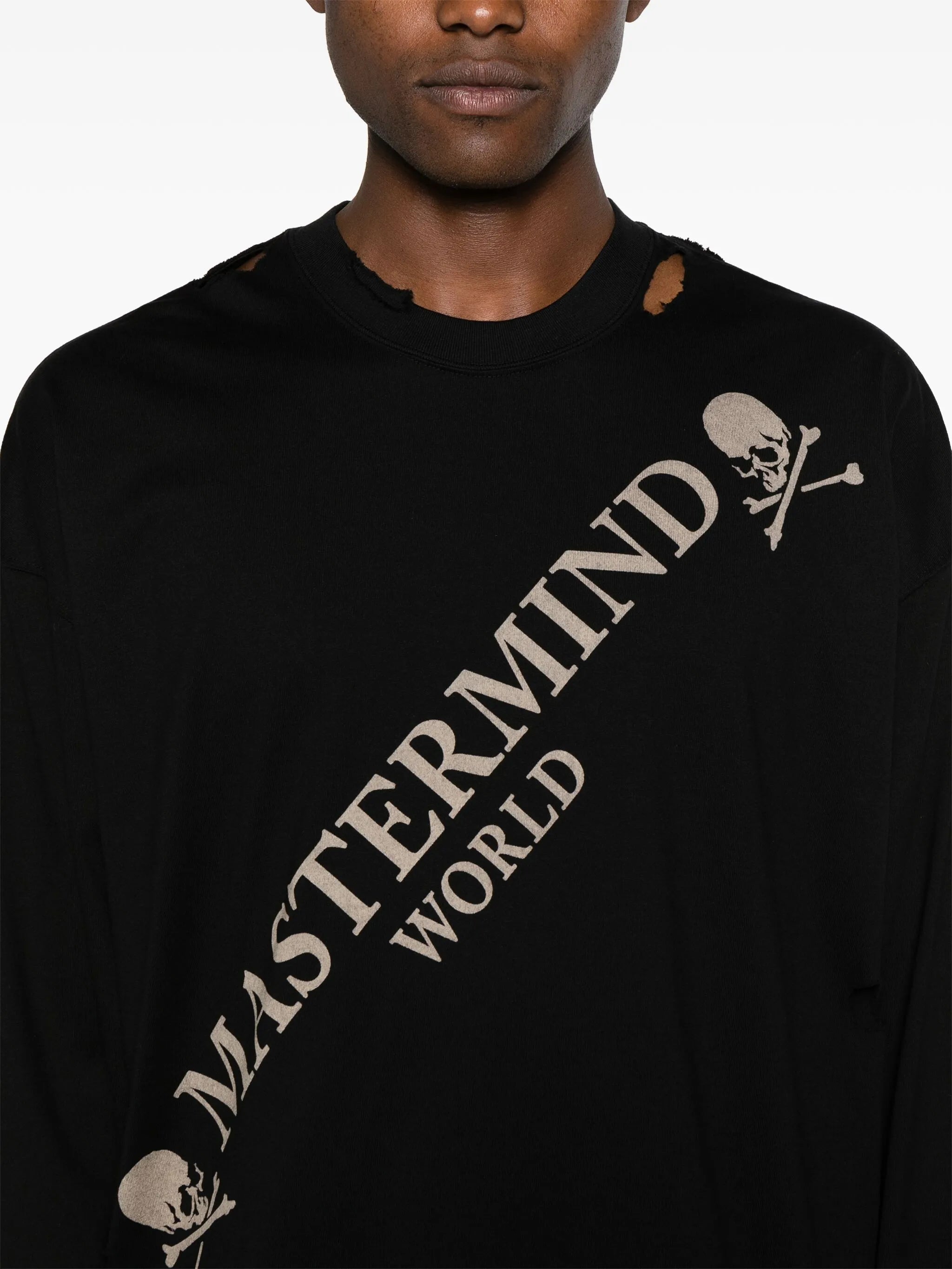 ripped cotton sweatshirt