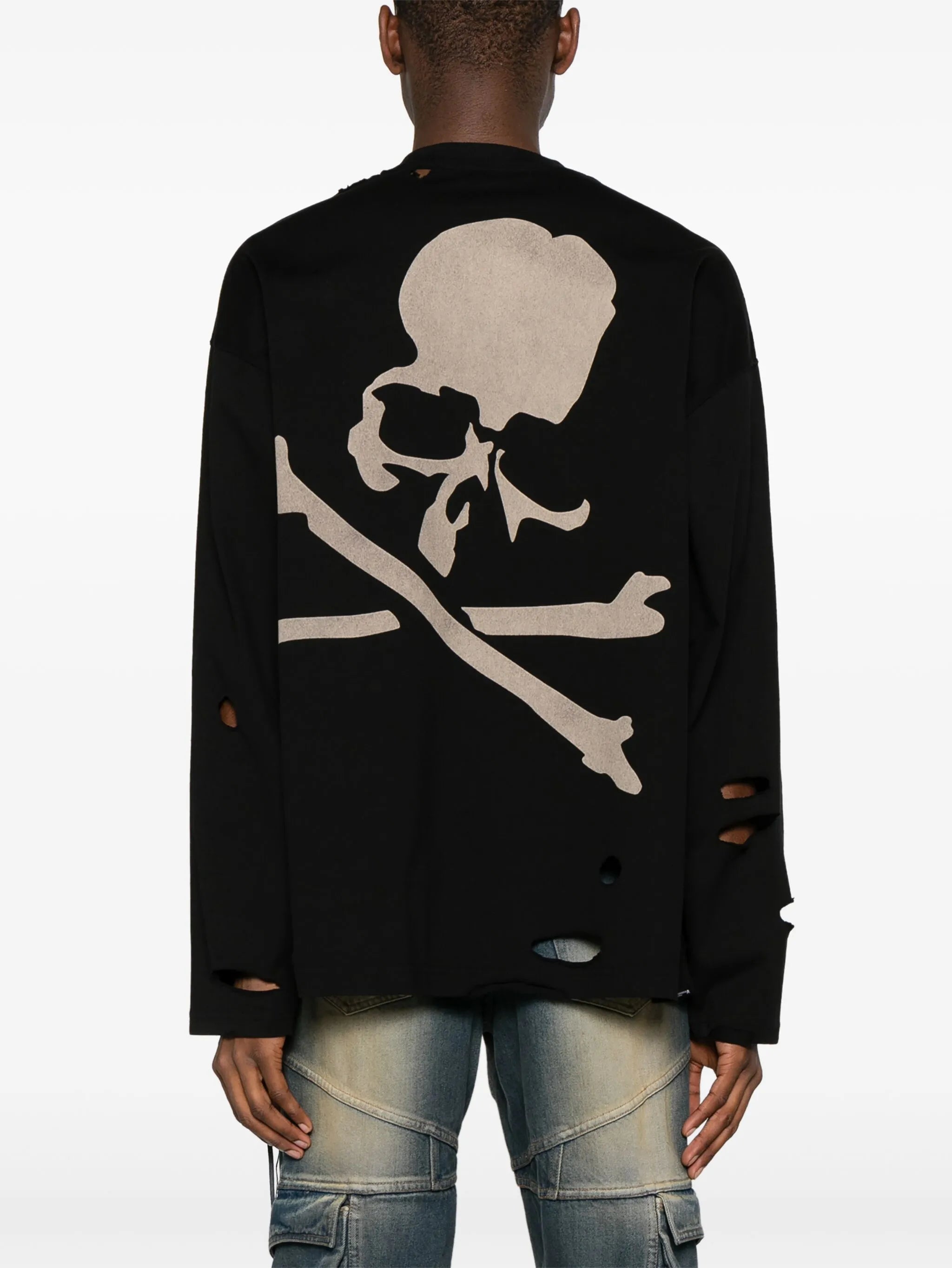 ripped cotton sweatshirt