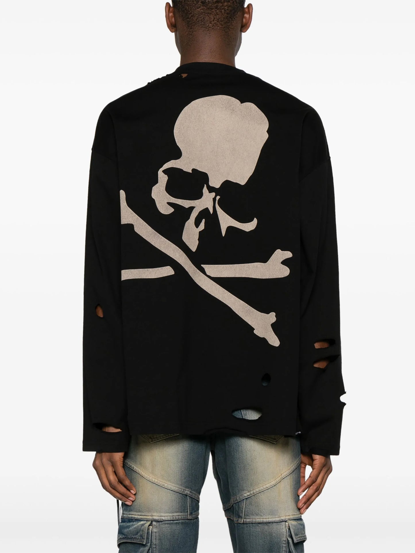 ripped cotton sweatshirt