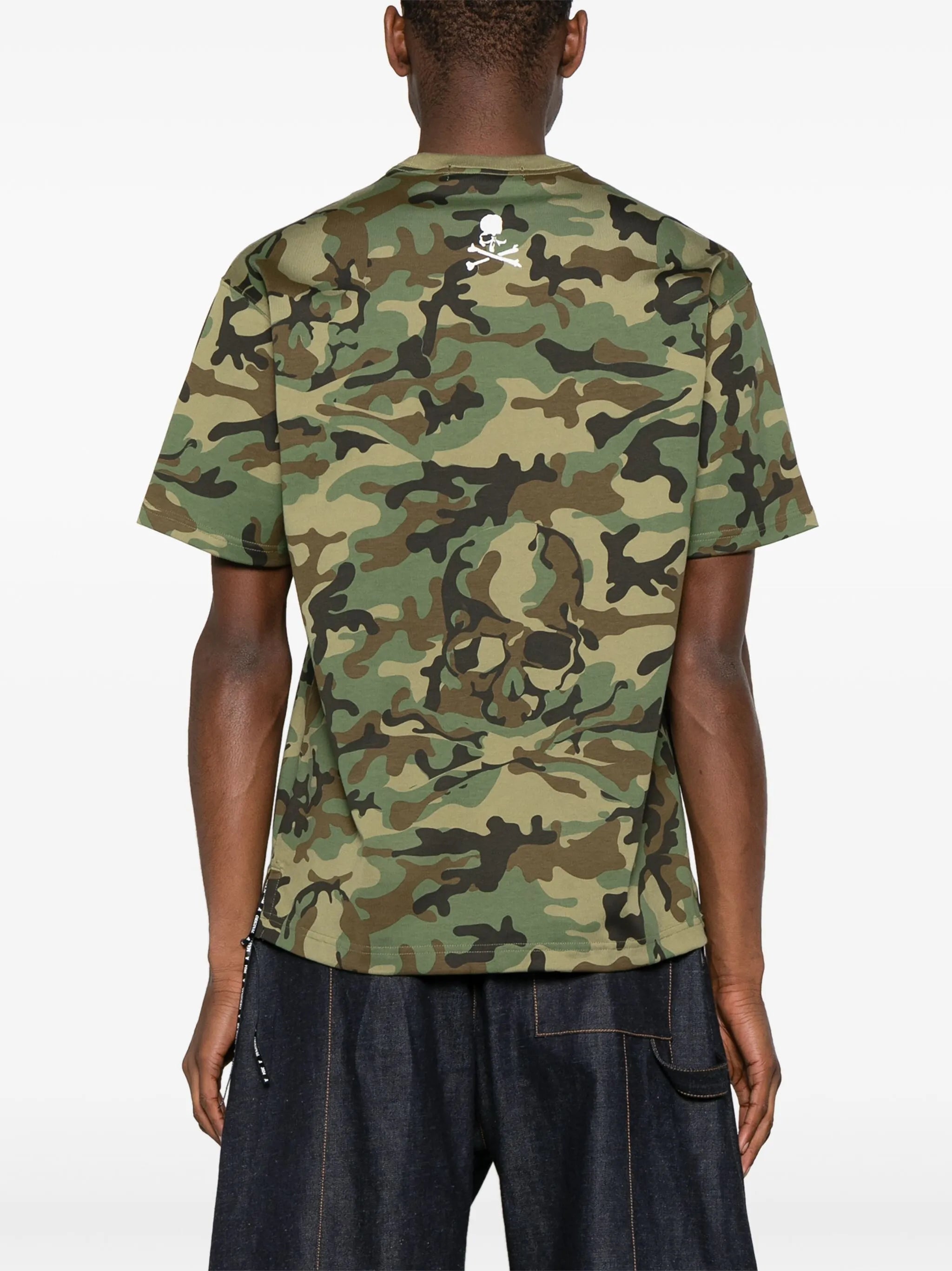 camouflage-pattern cotton T-shirt