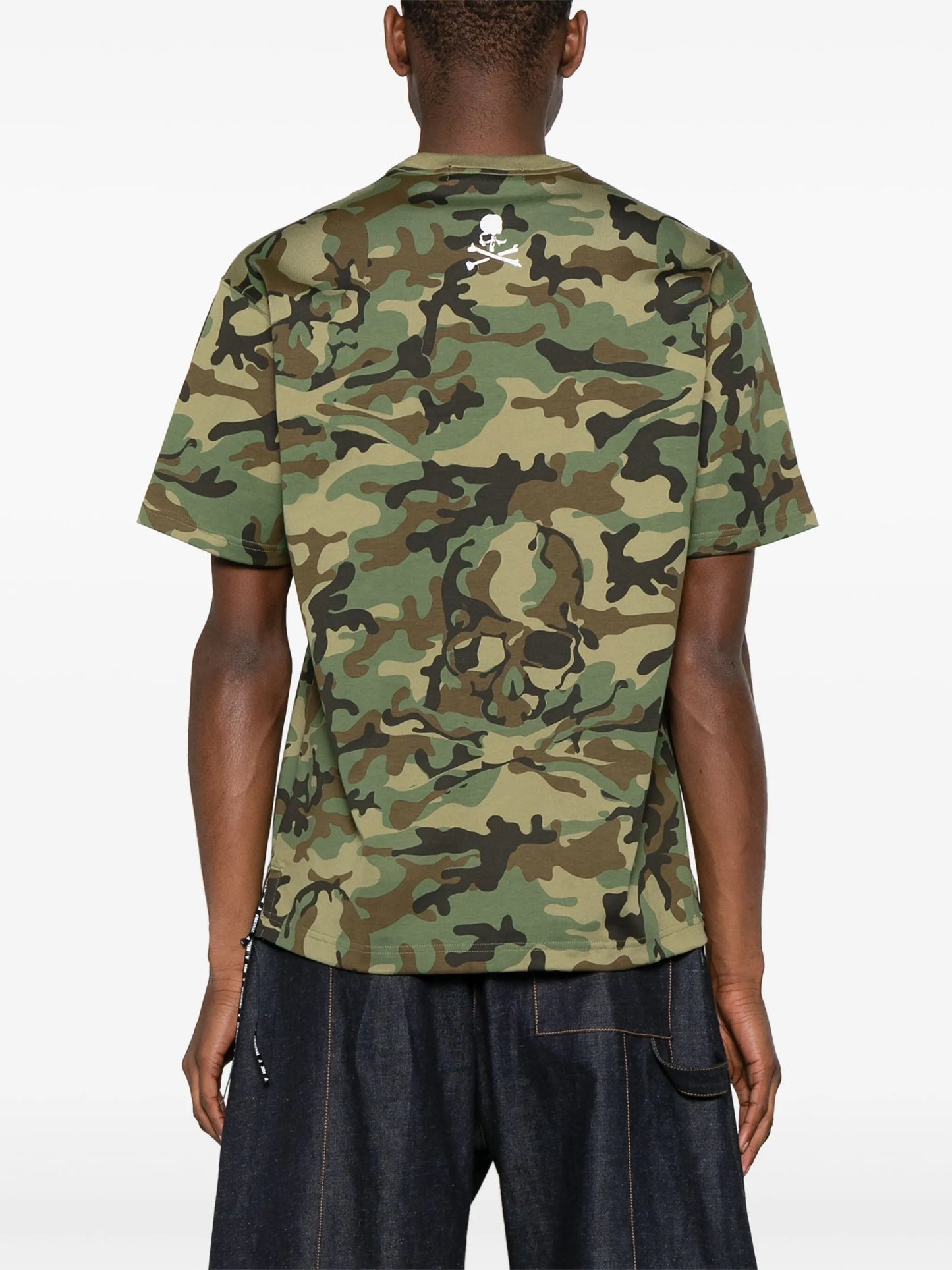 camouflage-pattern cotton T-shirt