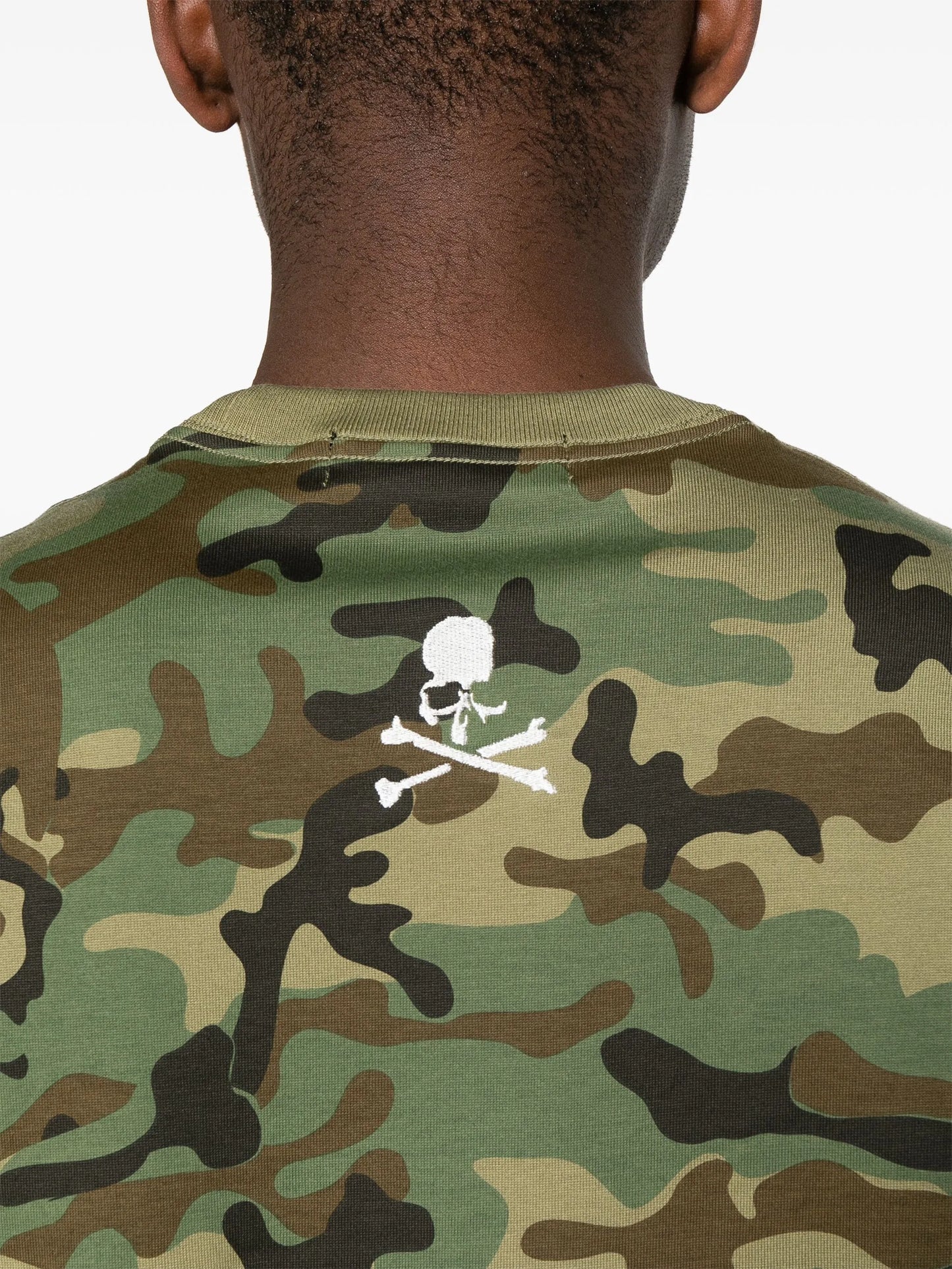 camouflage-pattern cotton T-shirt