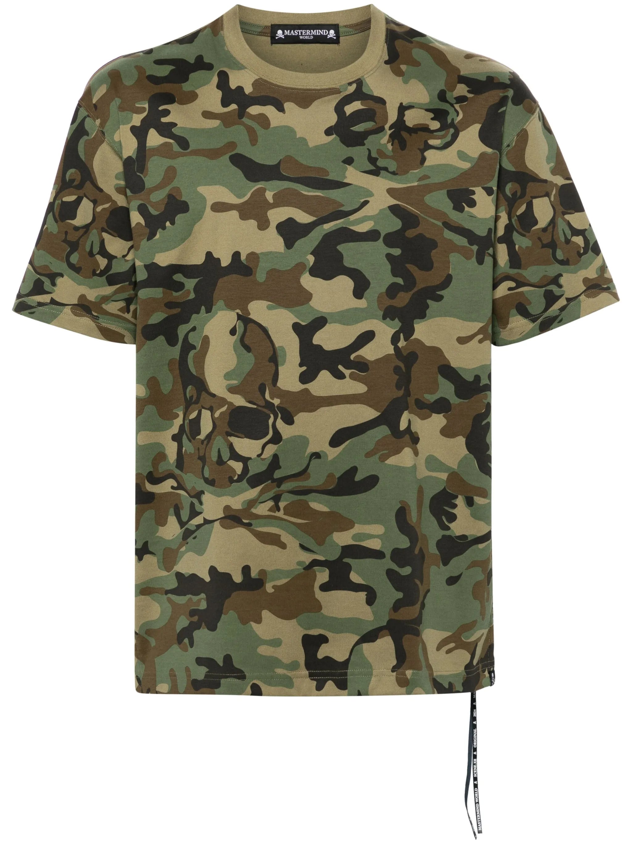 camouflage-pattern cotton T-shirt