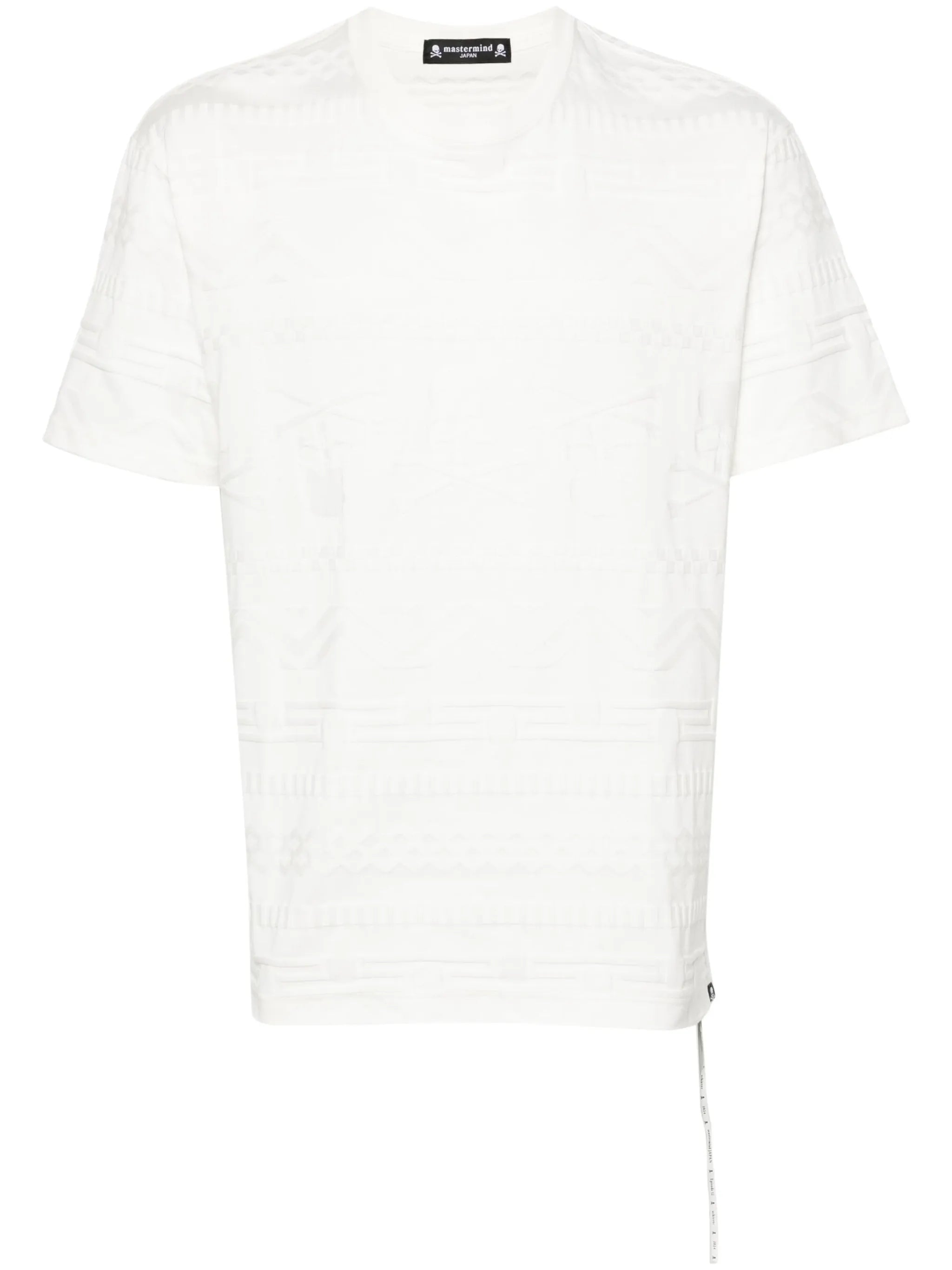 logo-jacquard cotton T-shirt