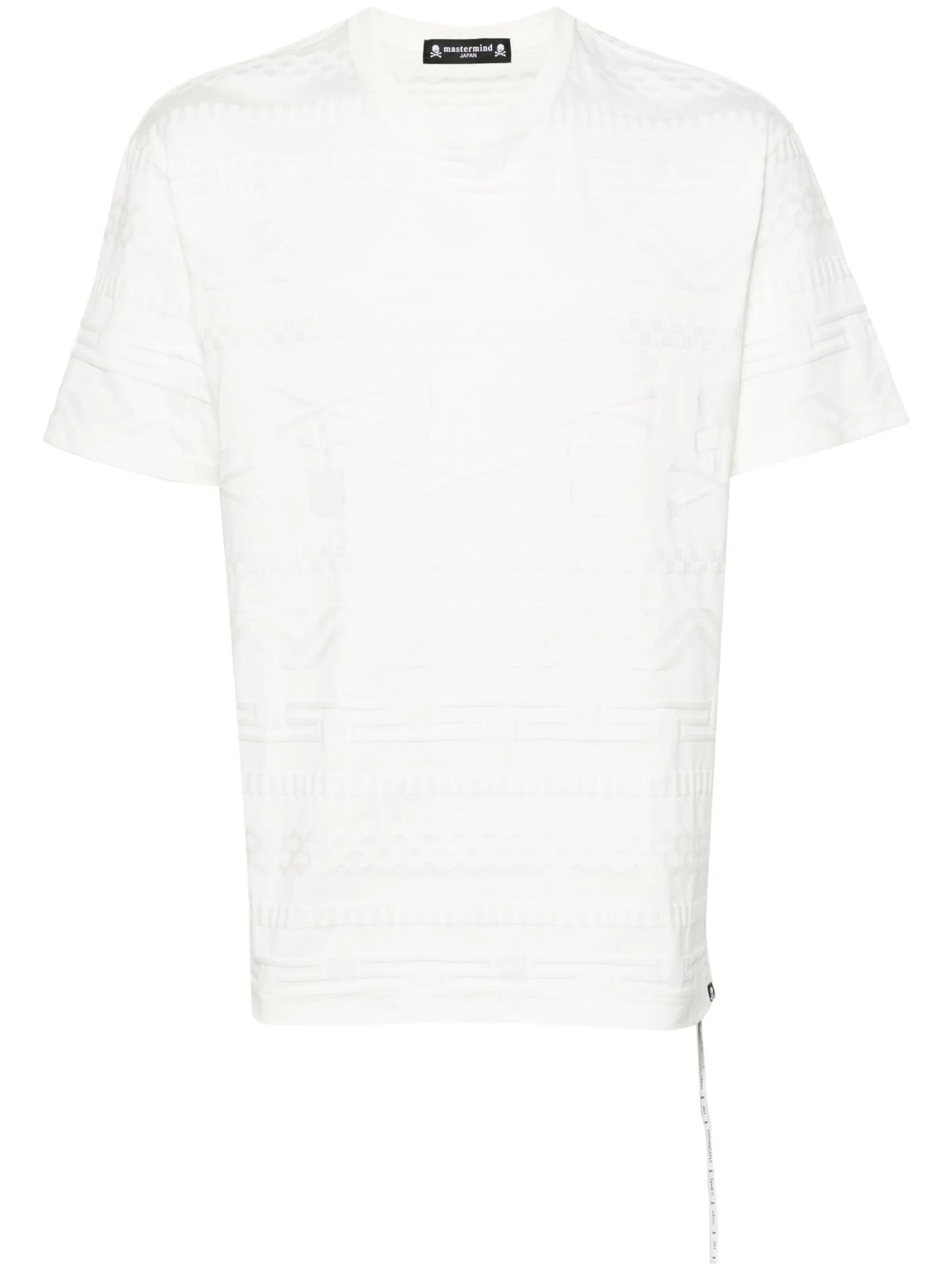 logo-jacquard cotton T-shirt