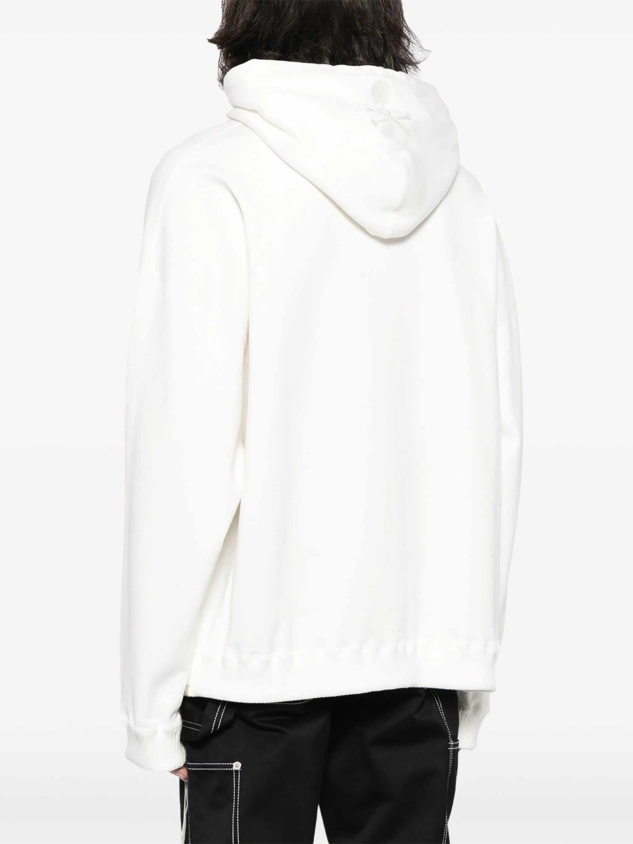 logo-embroidered cotton hoodie