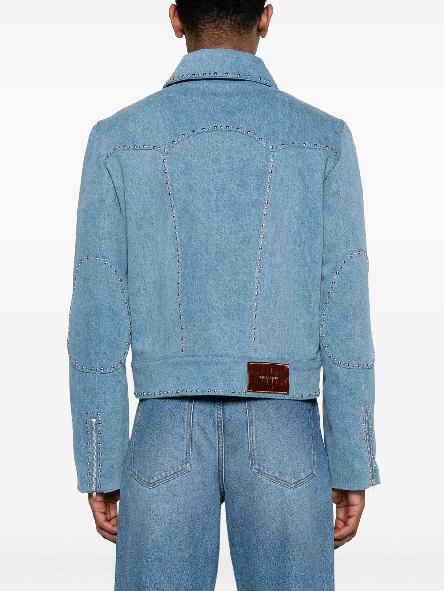 Enzyme studded denim jacket