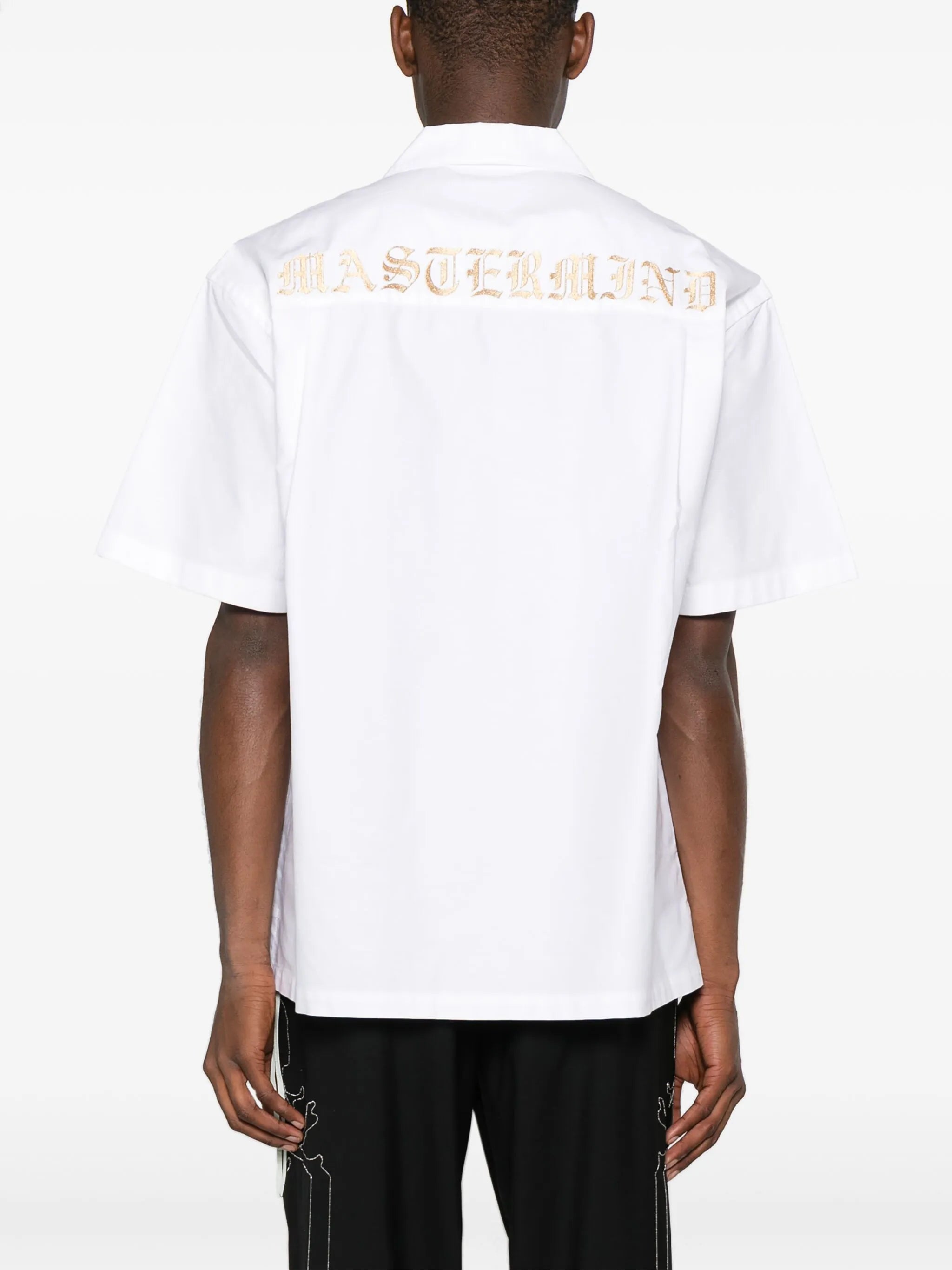 logo-embroidered cotton shirt