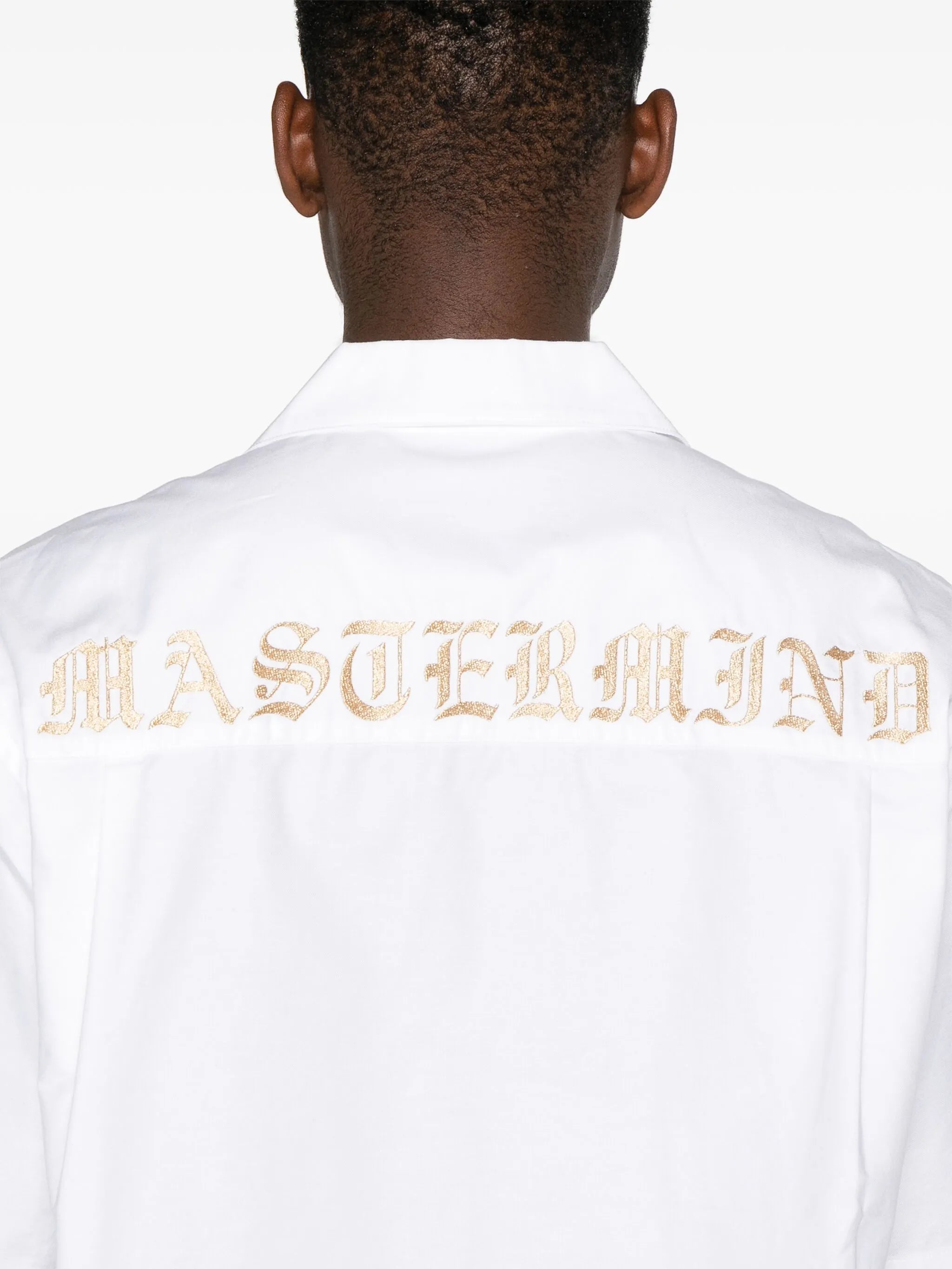 logo-embroidered cotton shirt