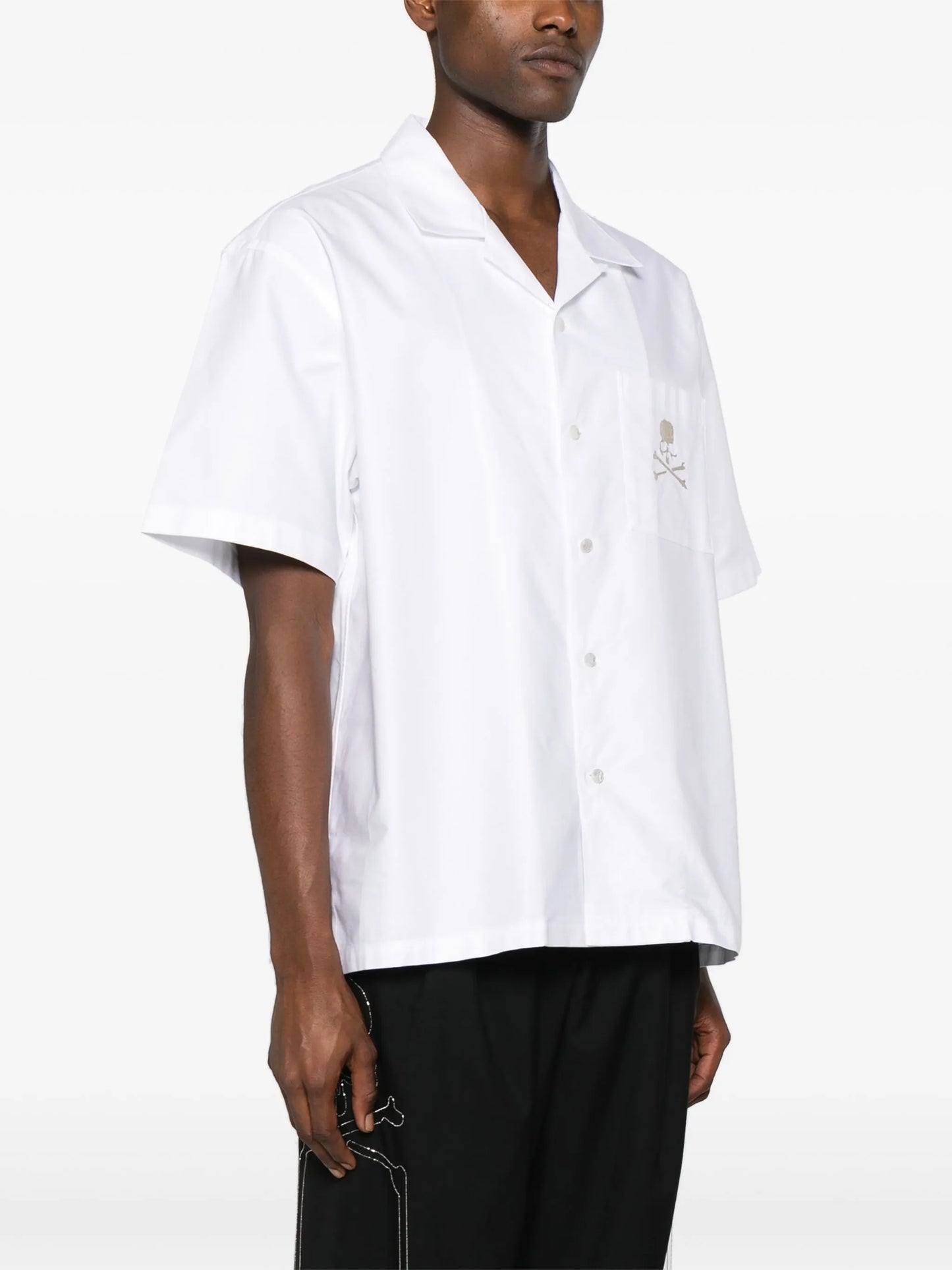 logo-embroidered cotton shirt
