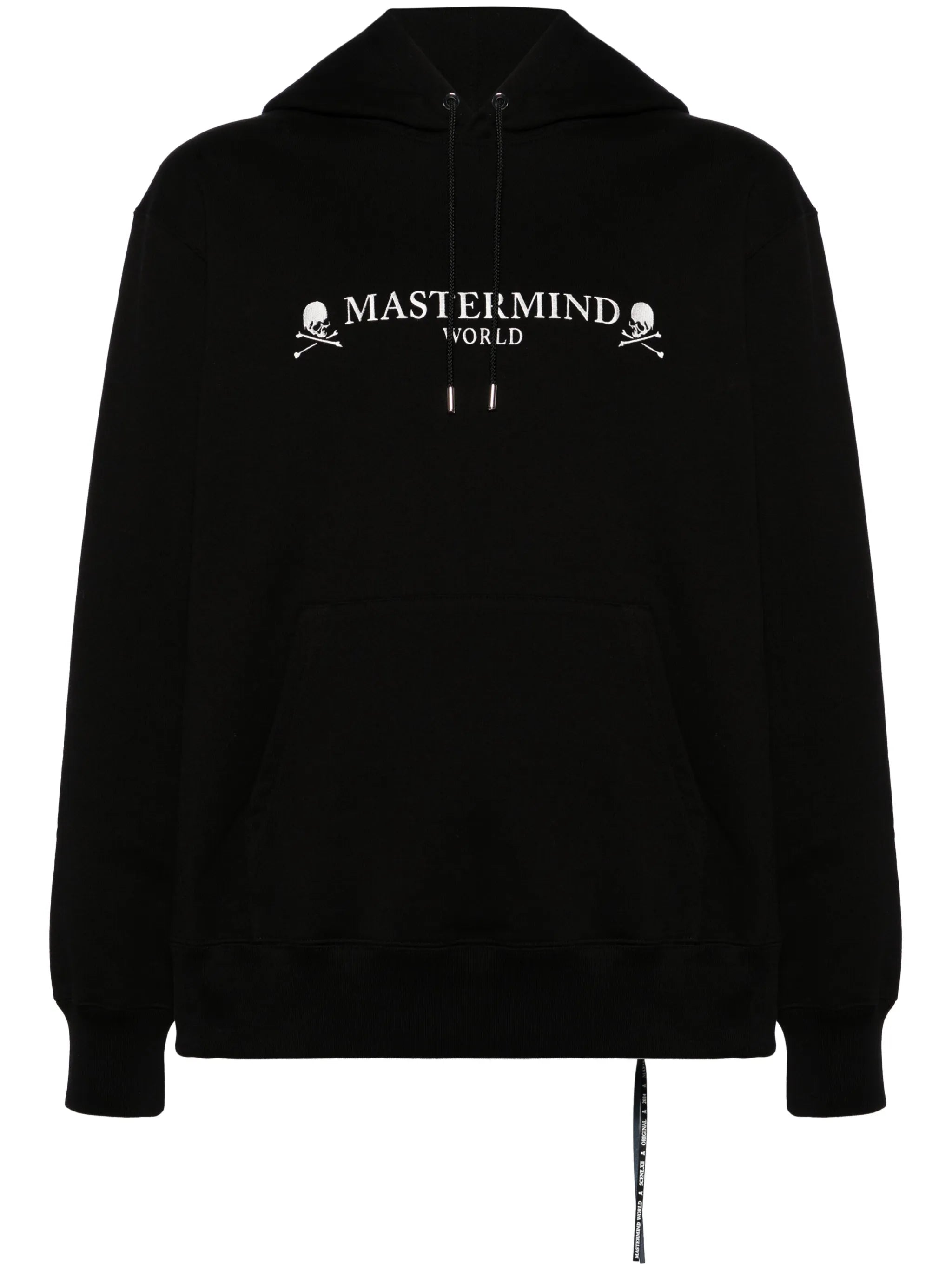 Skull-print cotton hoodie