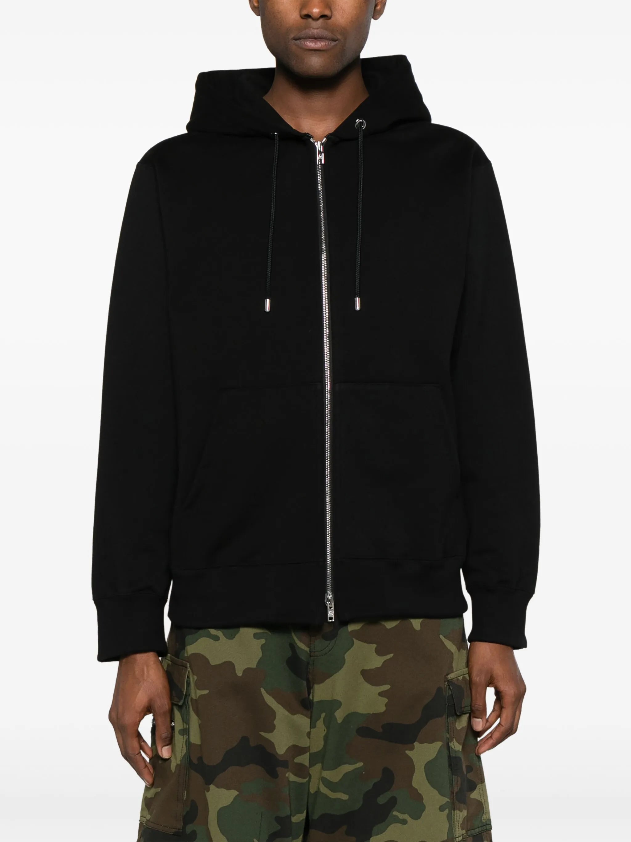 logo-embellished cotton hoodie