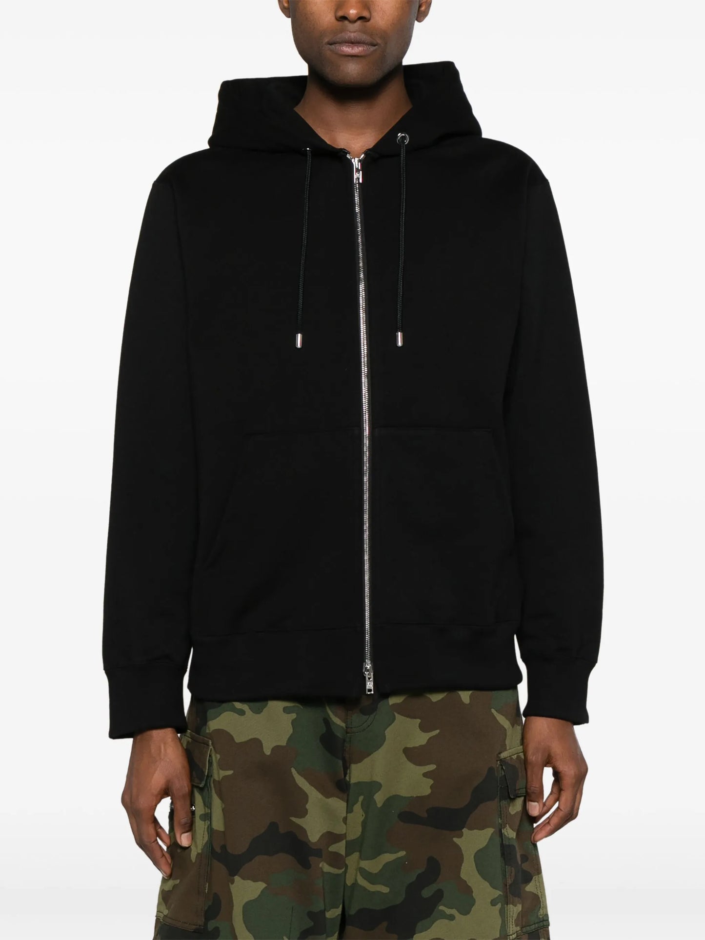 logo-embellished cotton hoodie