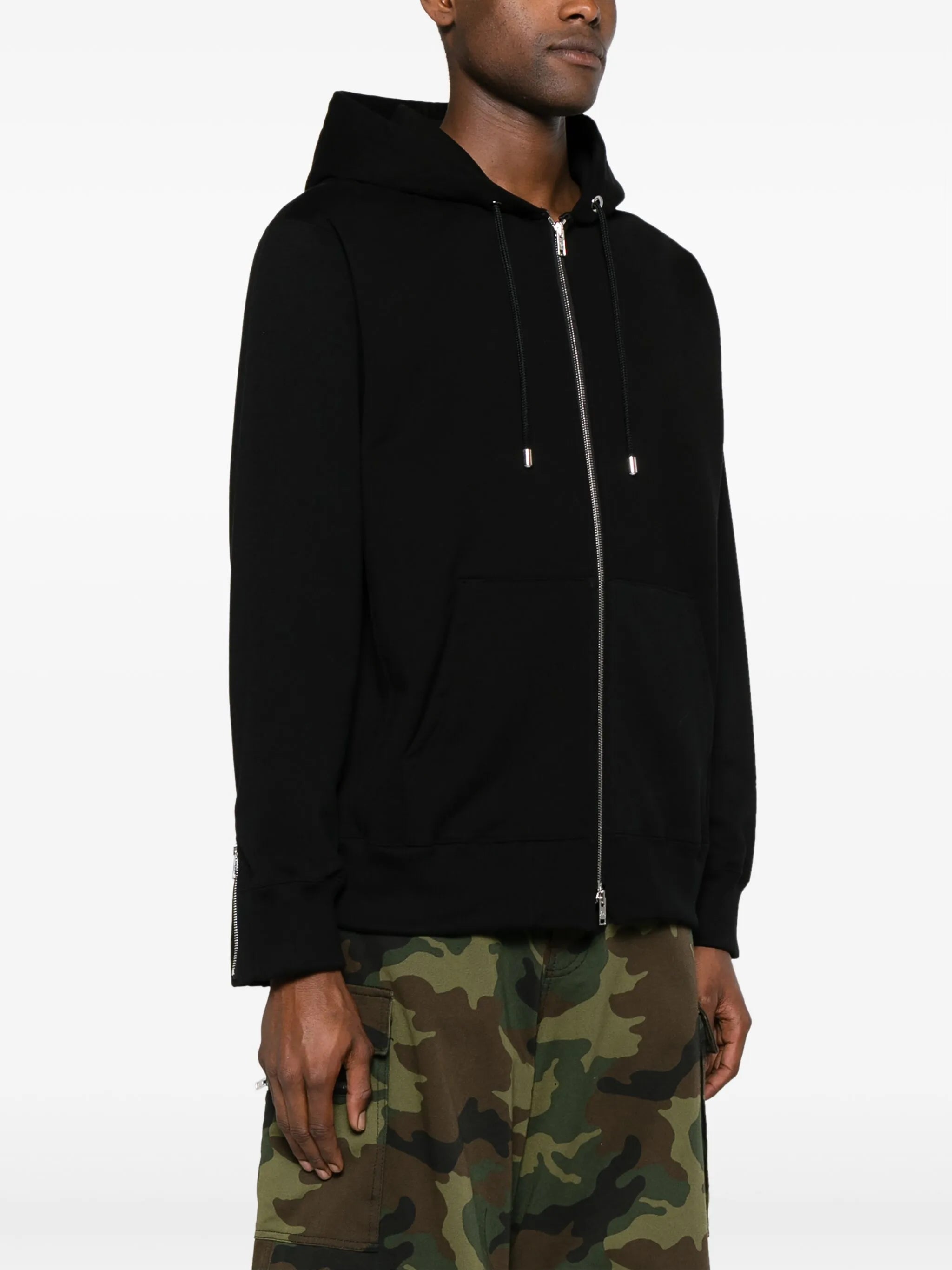 logo-embellished cotton hoodie