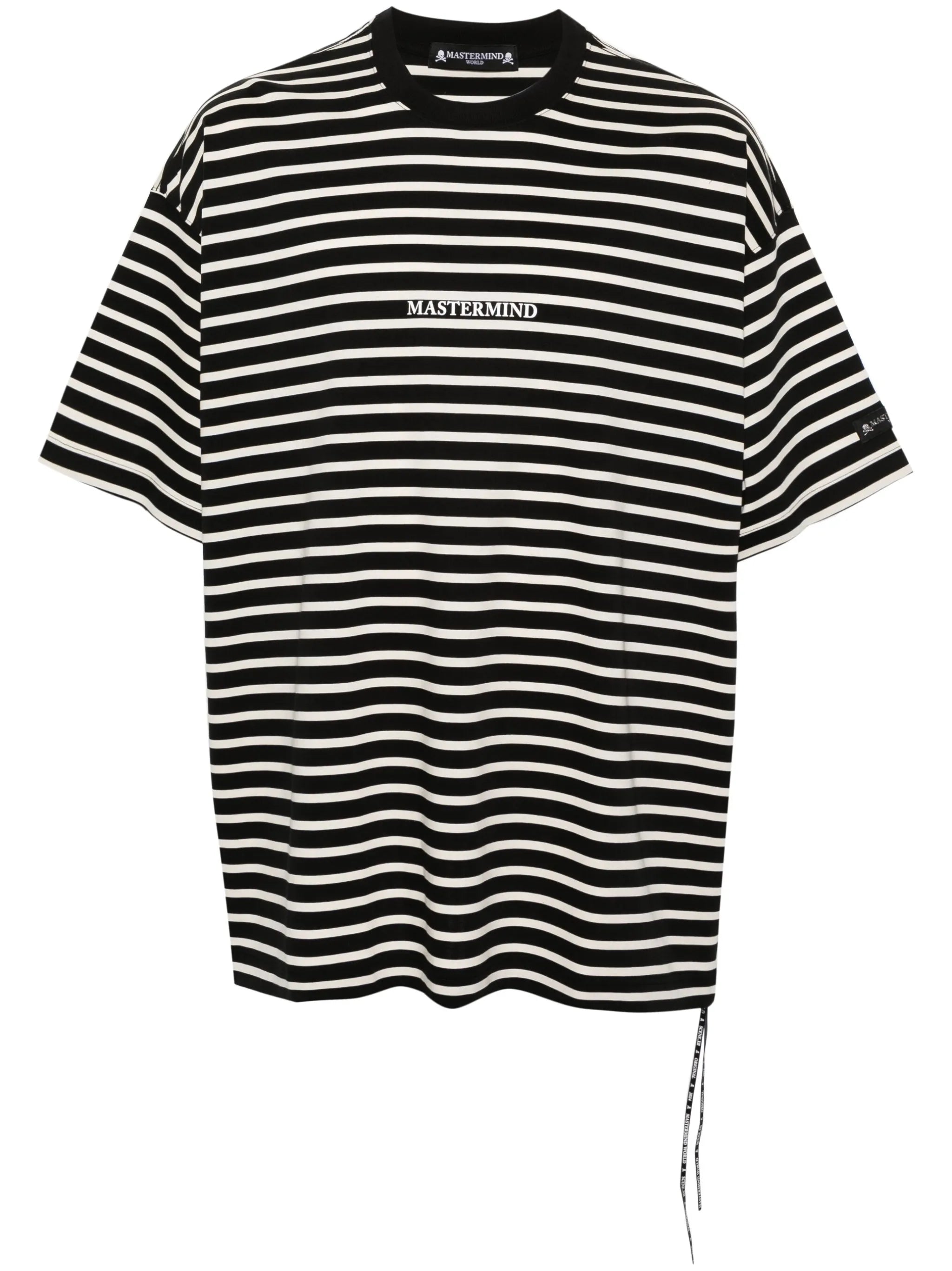 logo-print striped T-shirt