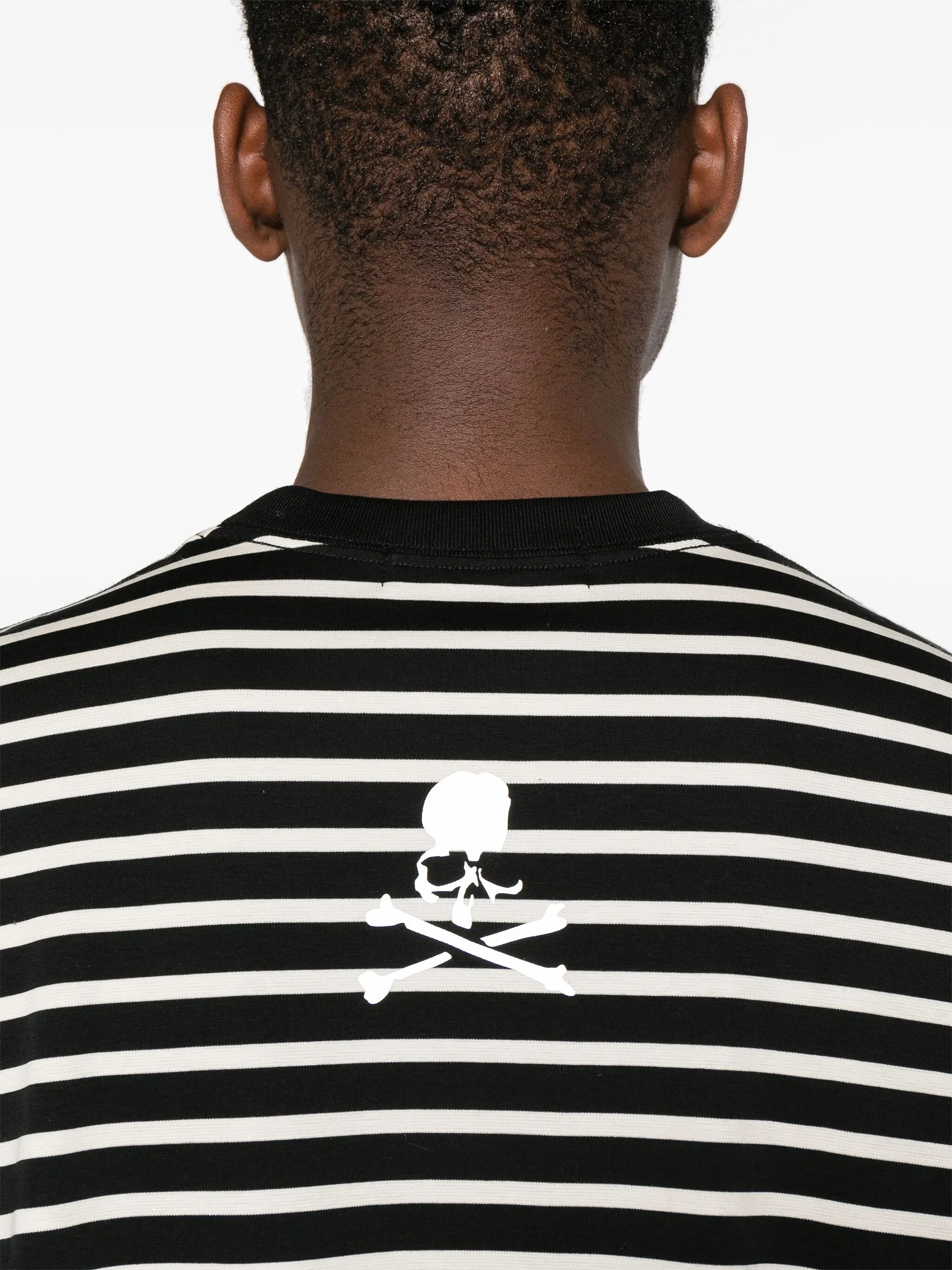logo-print striped T-shirt