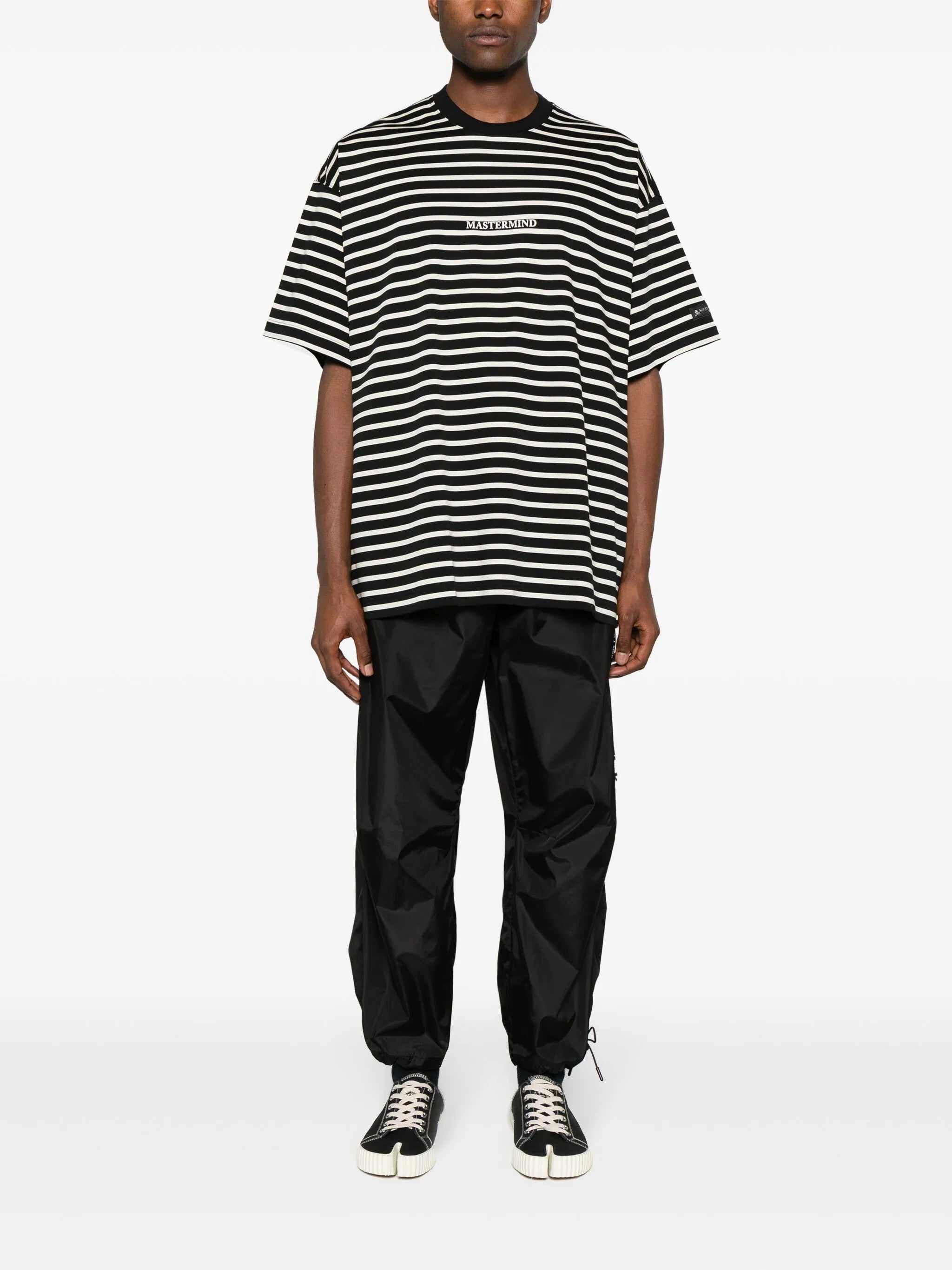logo-print striped T-shirt