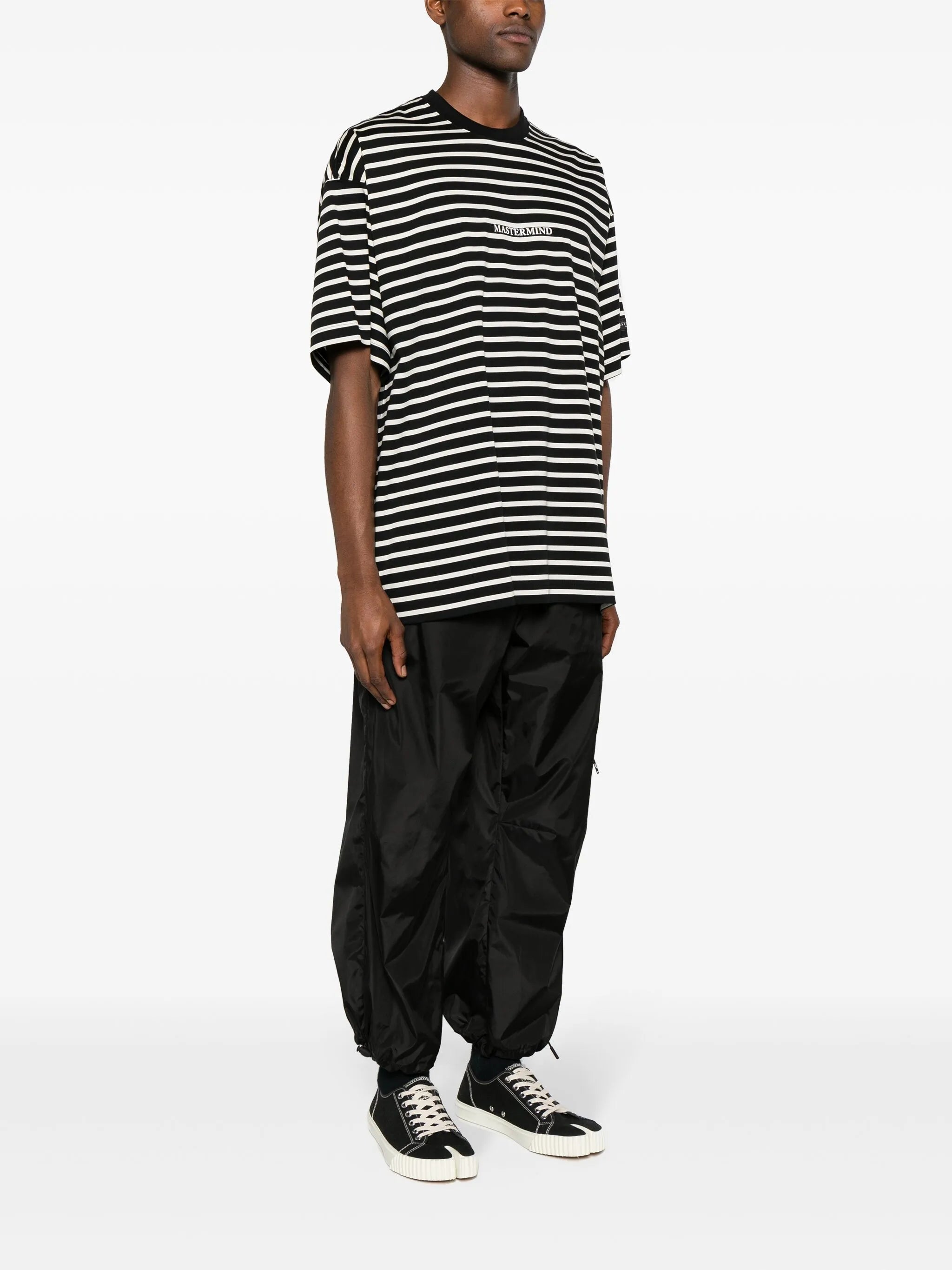 logo-print striped T-shirt