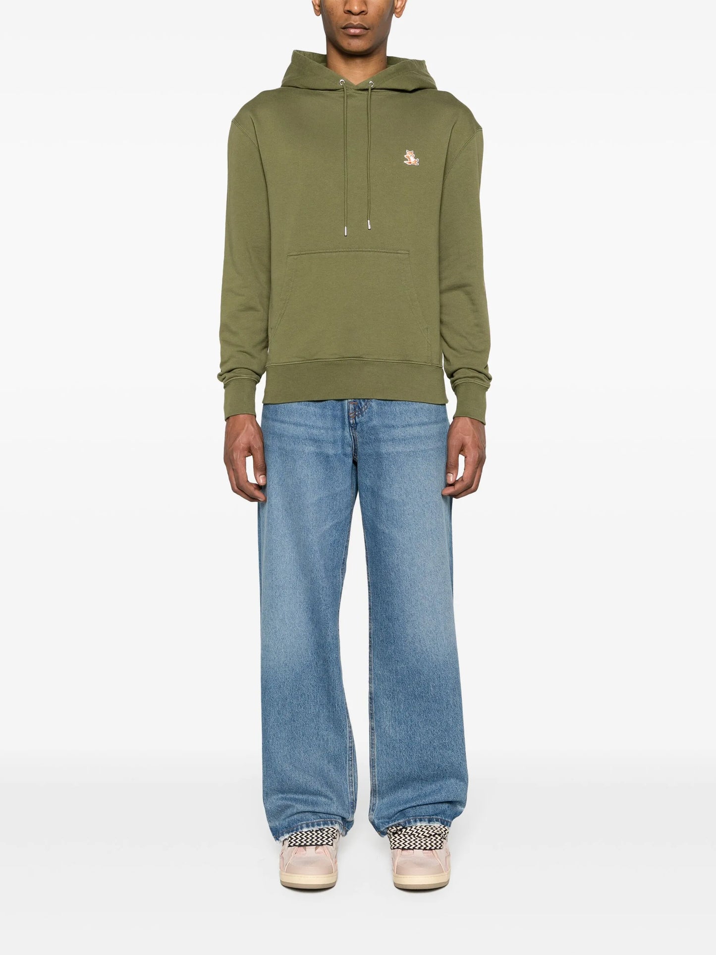 Chillax Fox-patch cotton hoodie